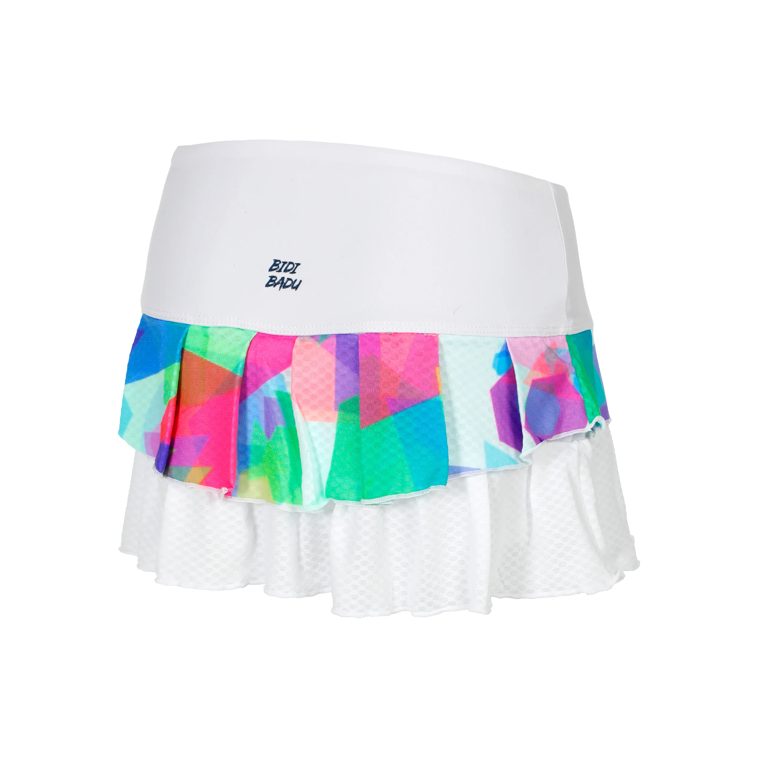 Kaleido Pleated Kjol Damer-Vit,Flerfärgad - Image 2