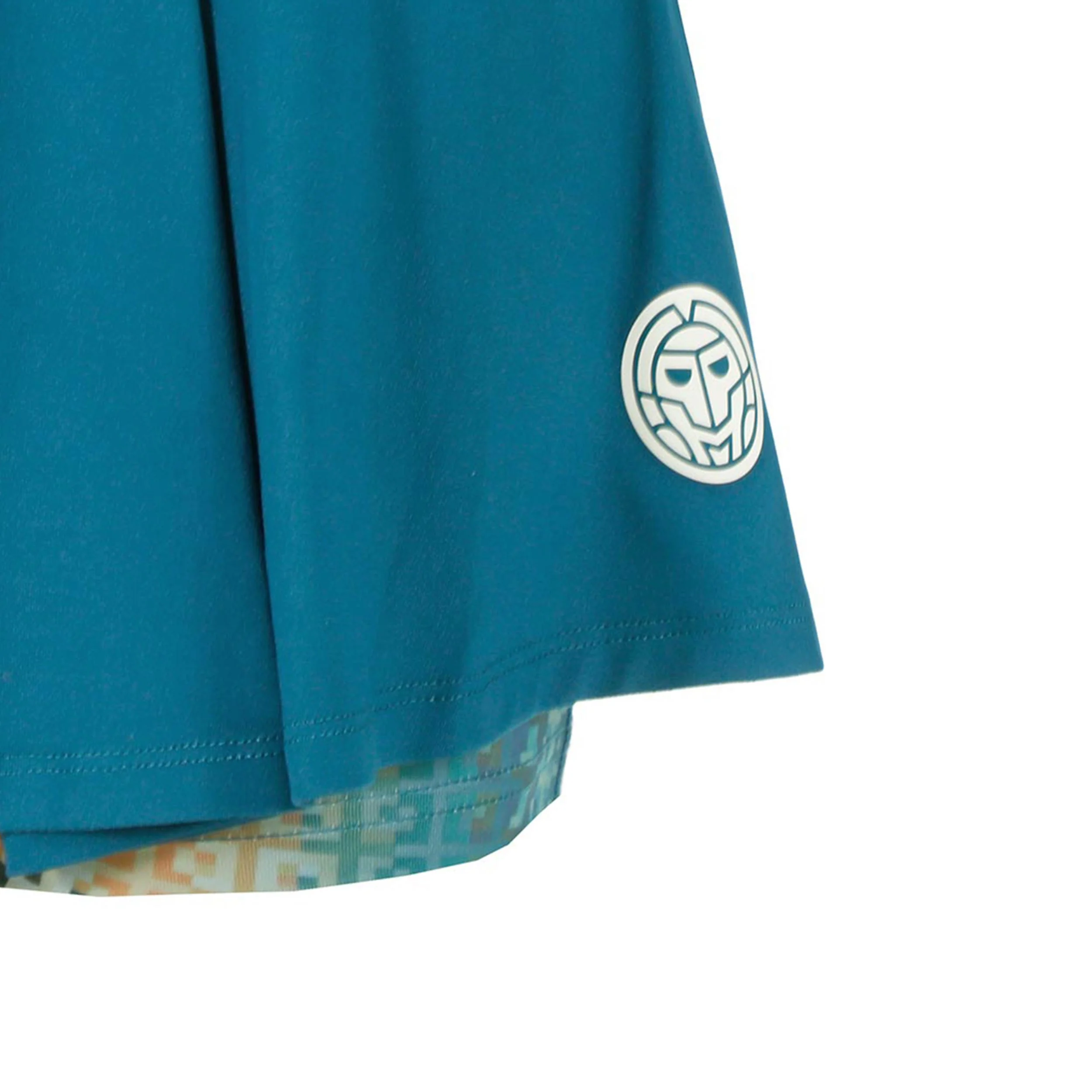 Komodo Printed Wavy Kjol Damer-Petrol - Image 3