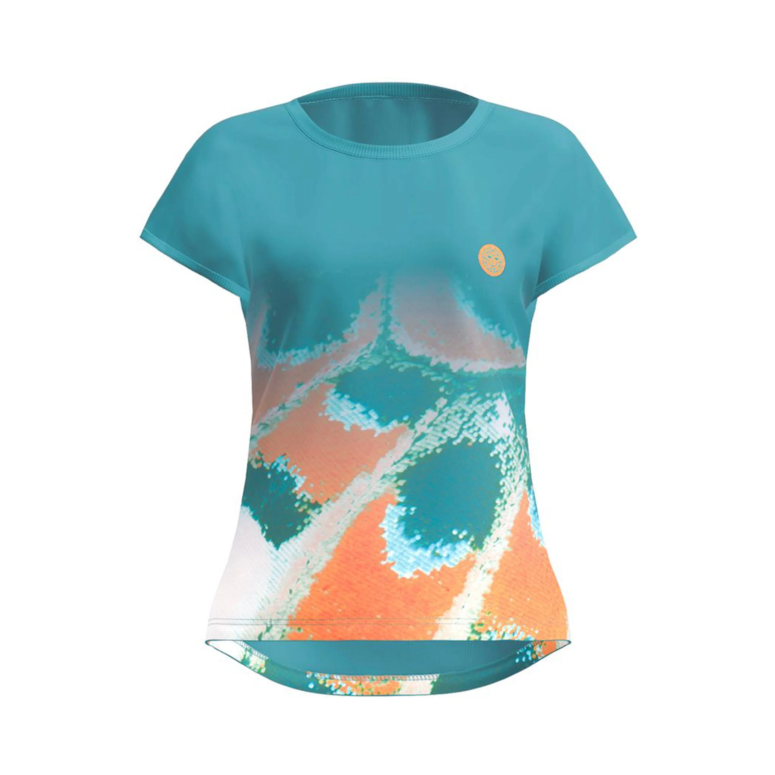 Melbourne 2025 T-shirt Flickor-Petrol,Orange