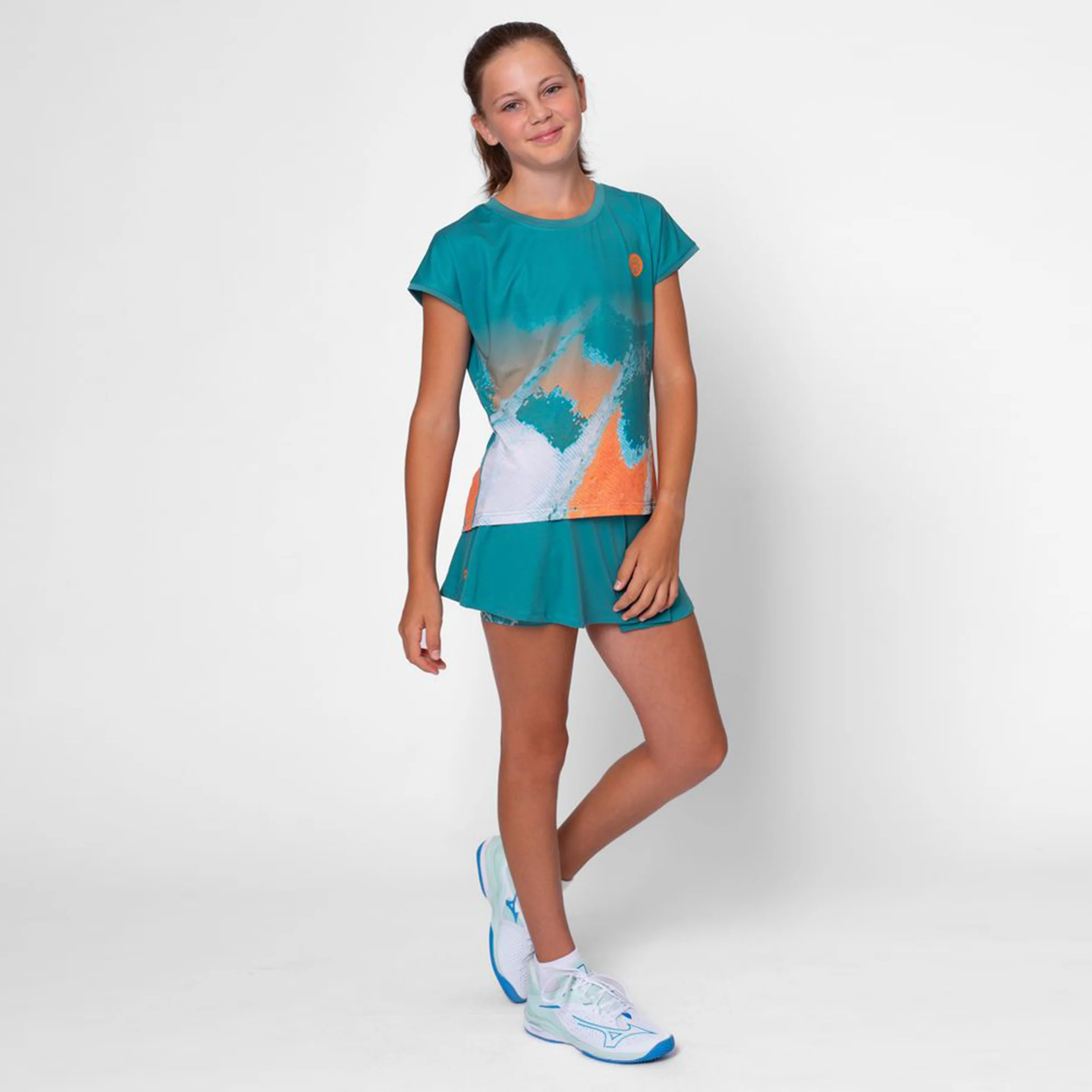 Melbourne 2025 T-shirt Flickor-Petrol,Orange - Image 8