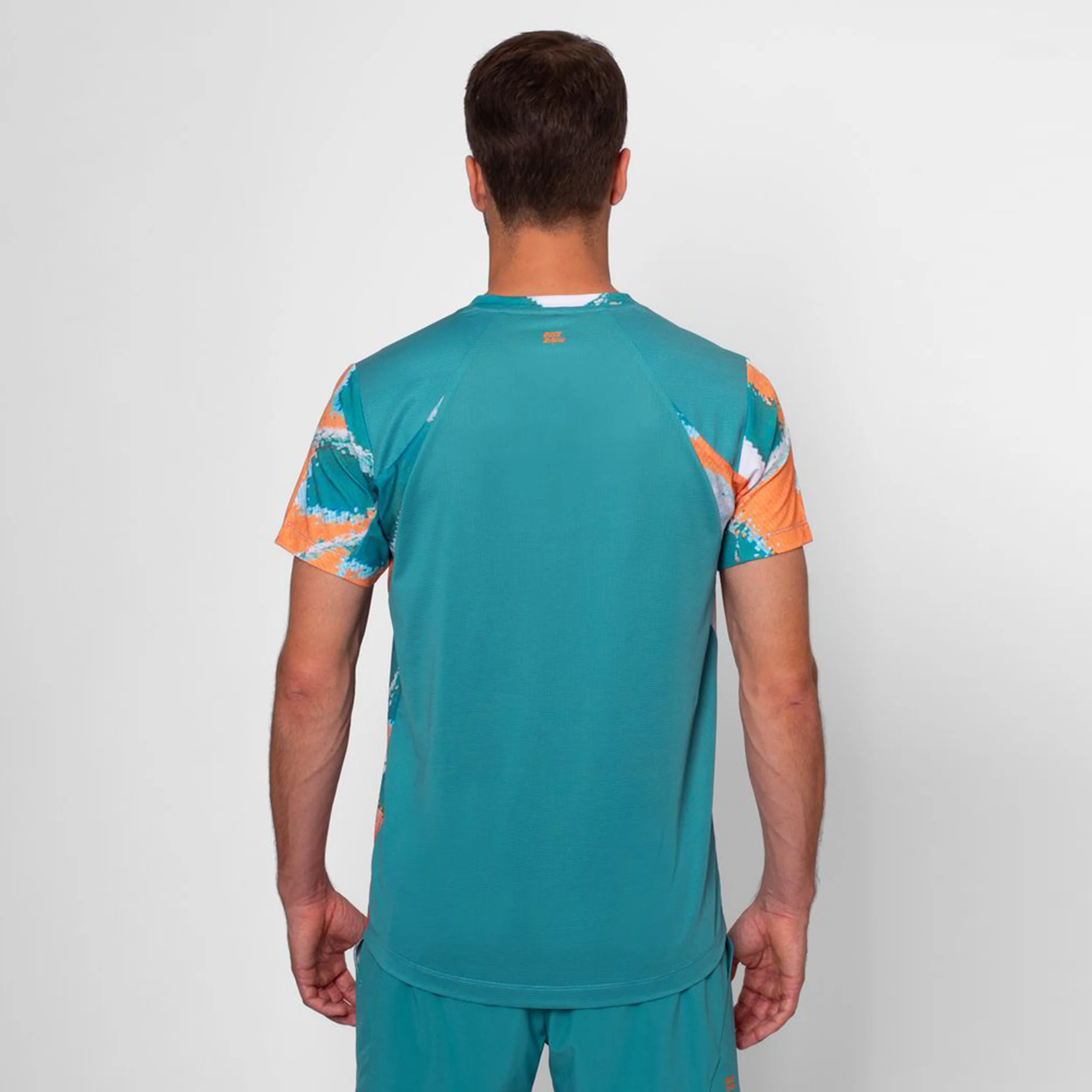 Melbourne 2025 V-Neck T-shirt Herrar-Petrol,Orange - Image 4