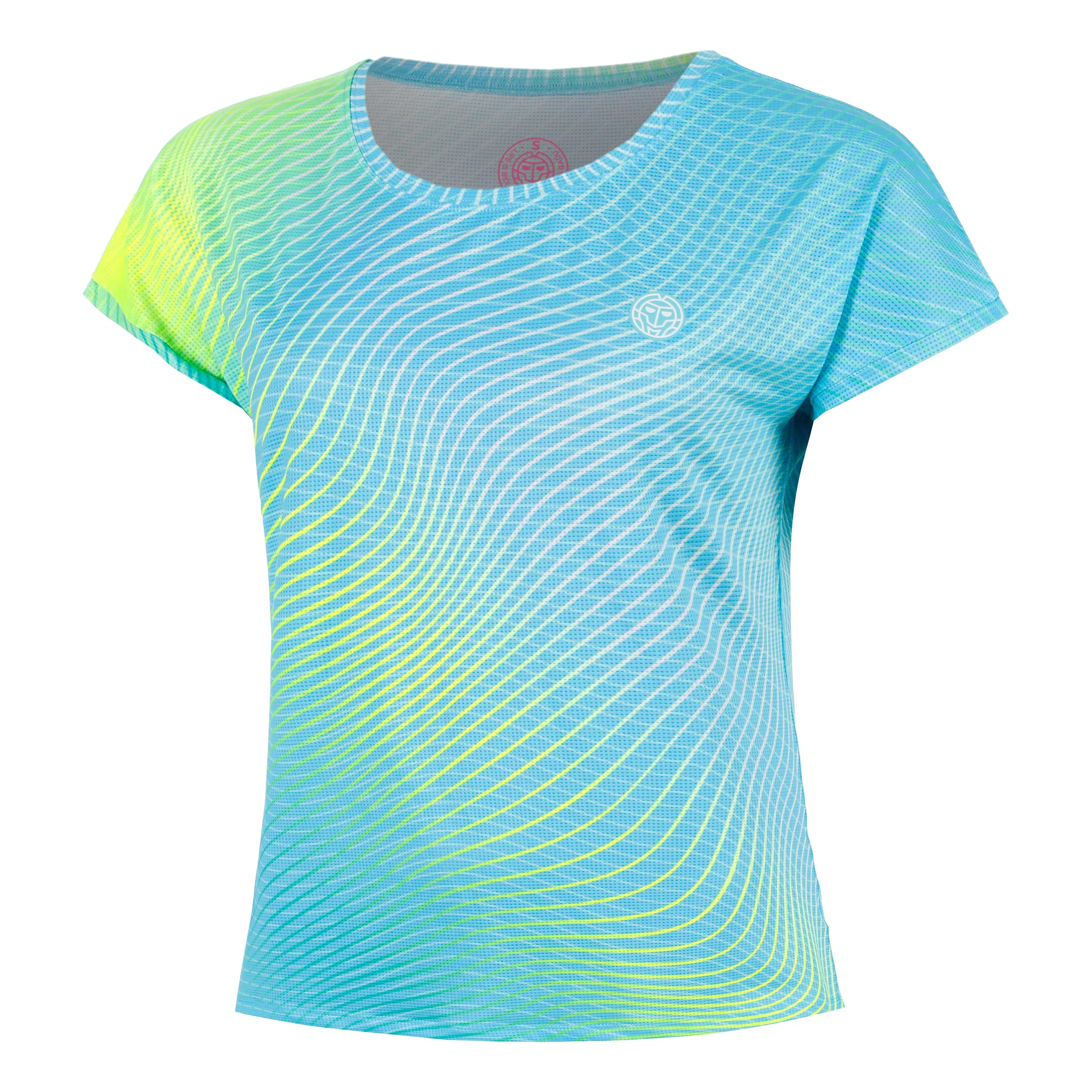 Out of Control Capsleeve T-shirt Damer-ljusblå, neongul