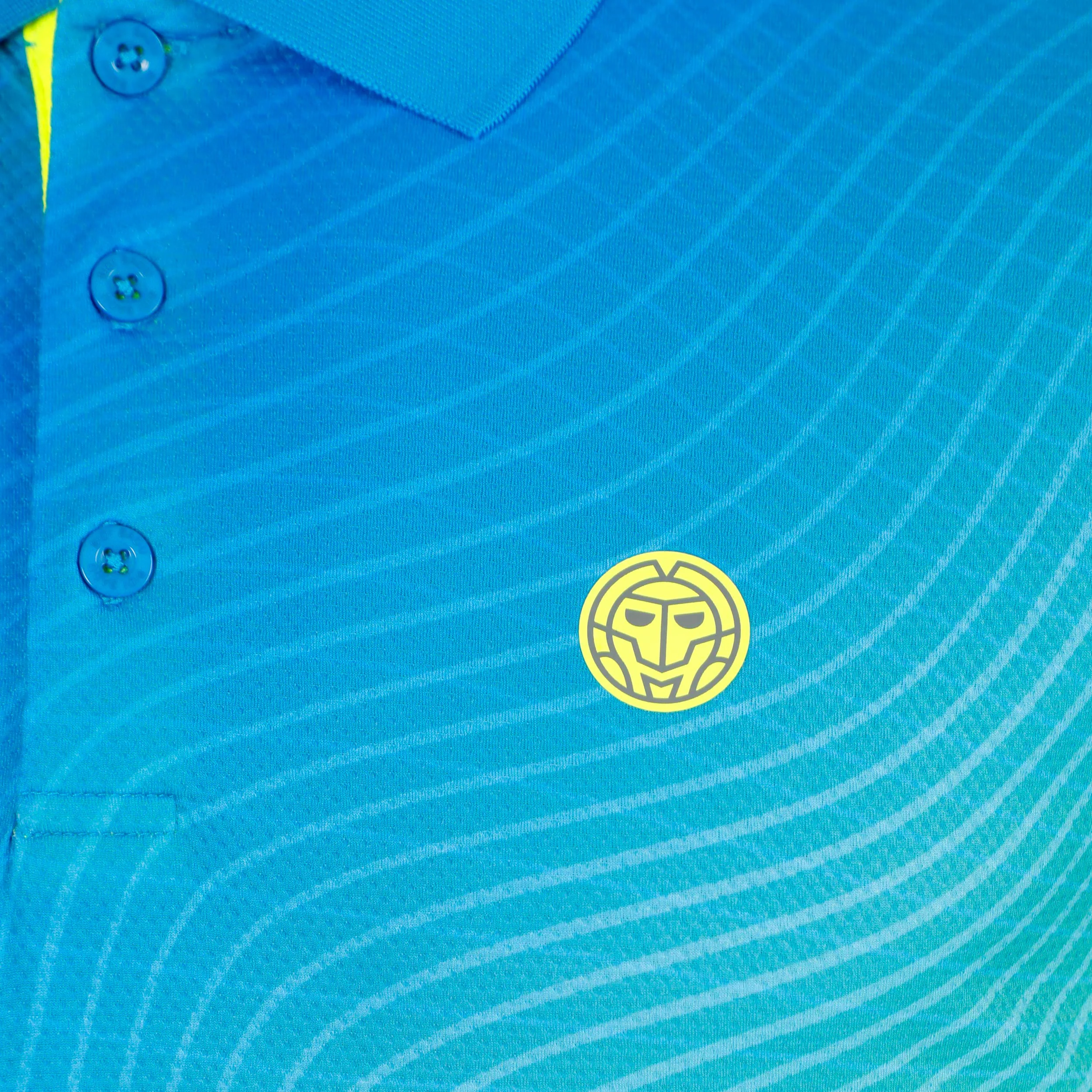 Out of Control Polo Herrar-blå, neongul - Image 3