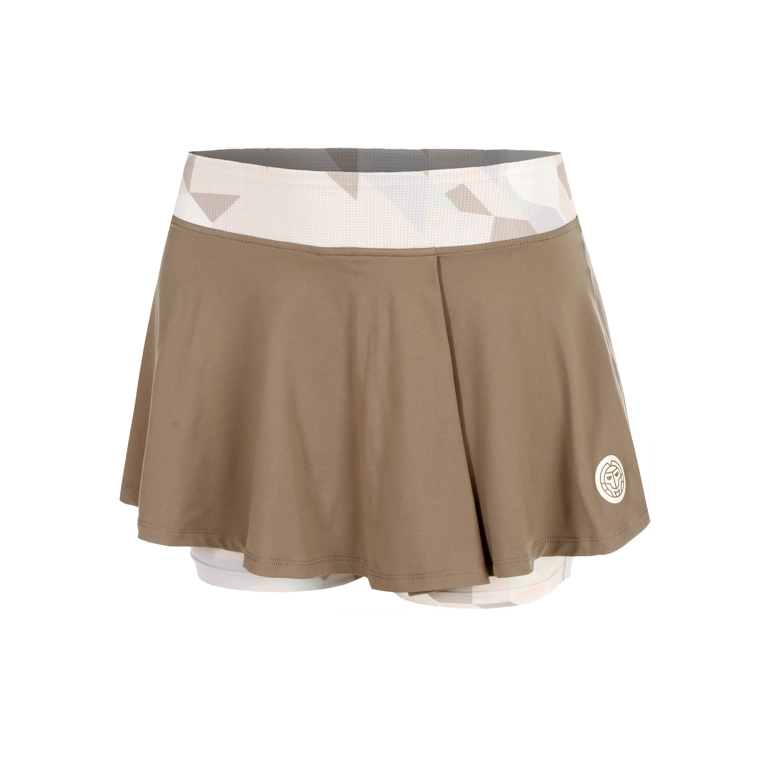 Paris 2025 Printed Wavy Kjol Damer-Brun,Beige
