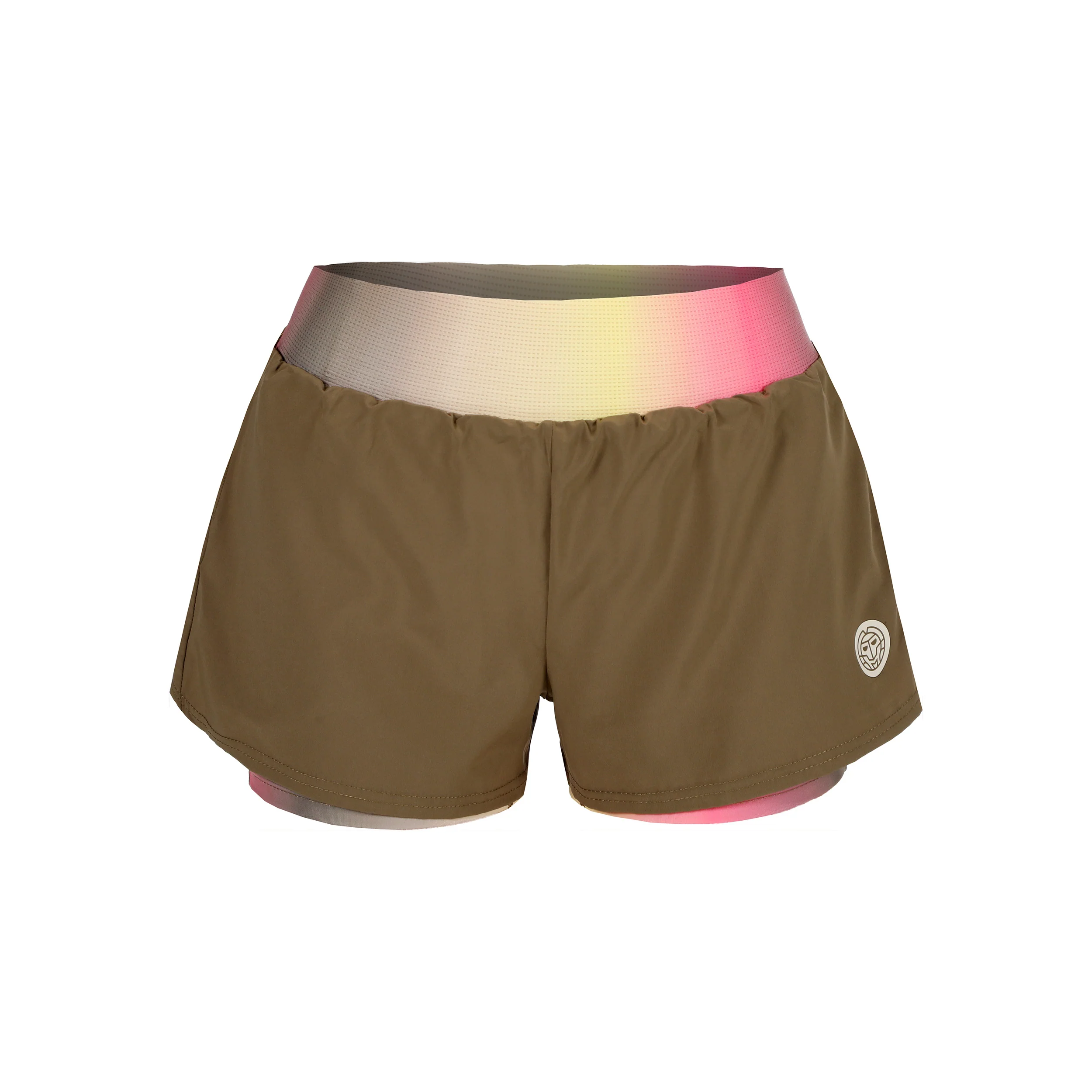 Spectrum 2In1 Printed Shorts Damer-Brun,Gul