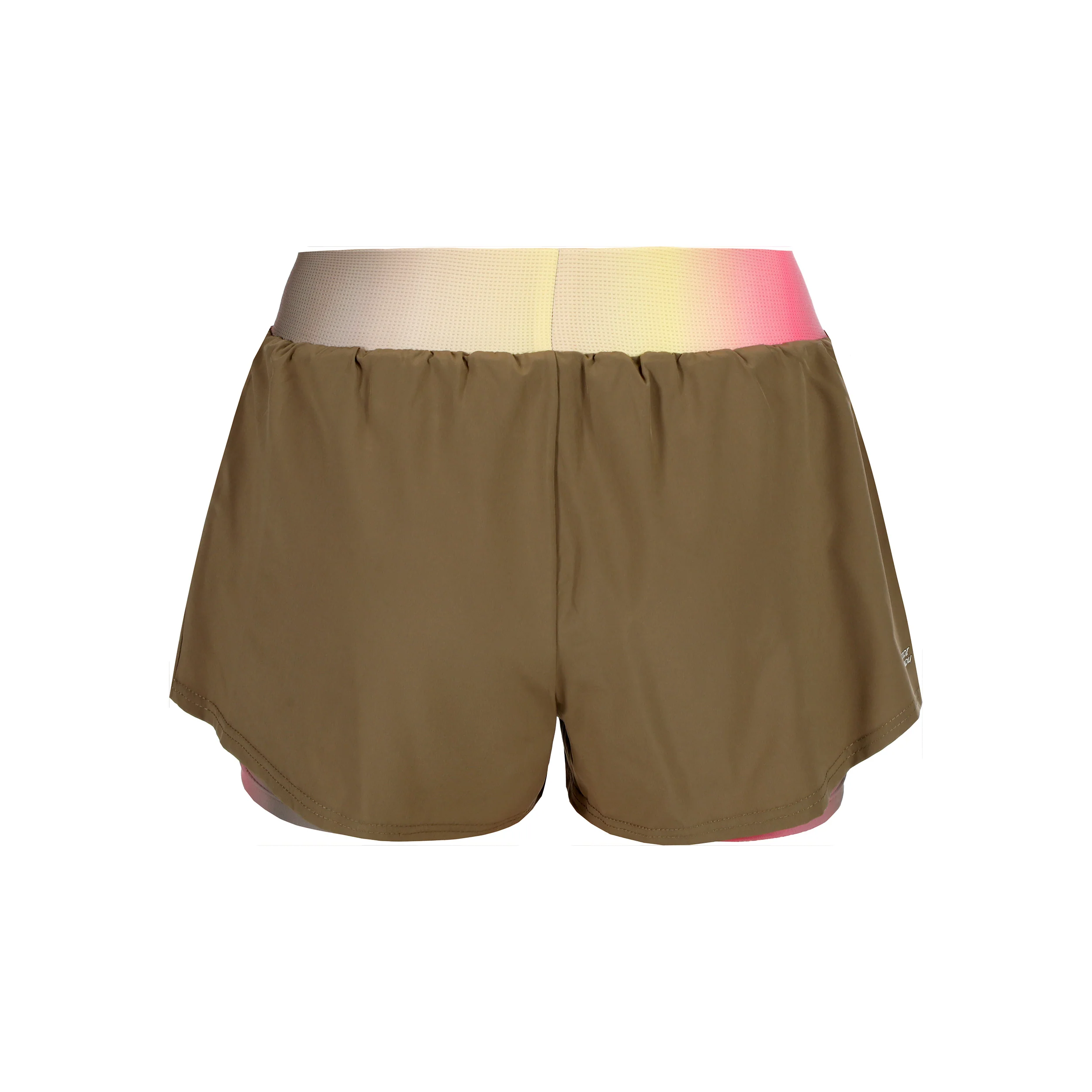 Spectrum 2In1 Printed Shorts Damer-Brun,Gul - Image 2