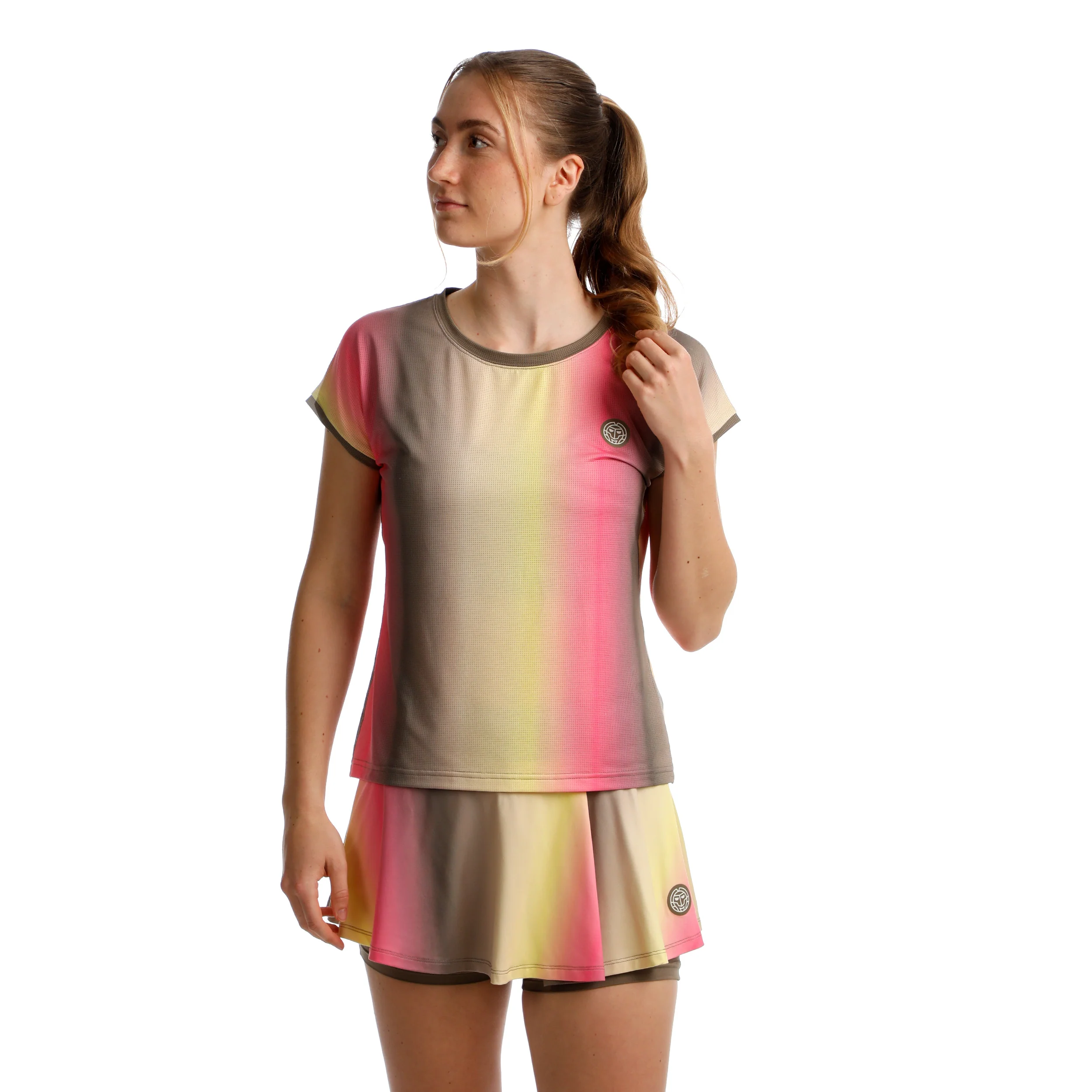 Spectrum T-shirt Damer-Brun,Gul - Image 5