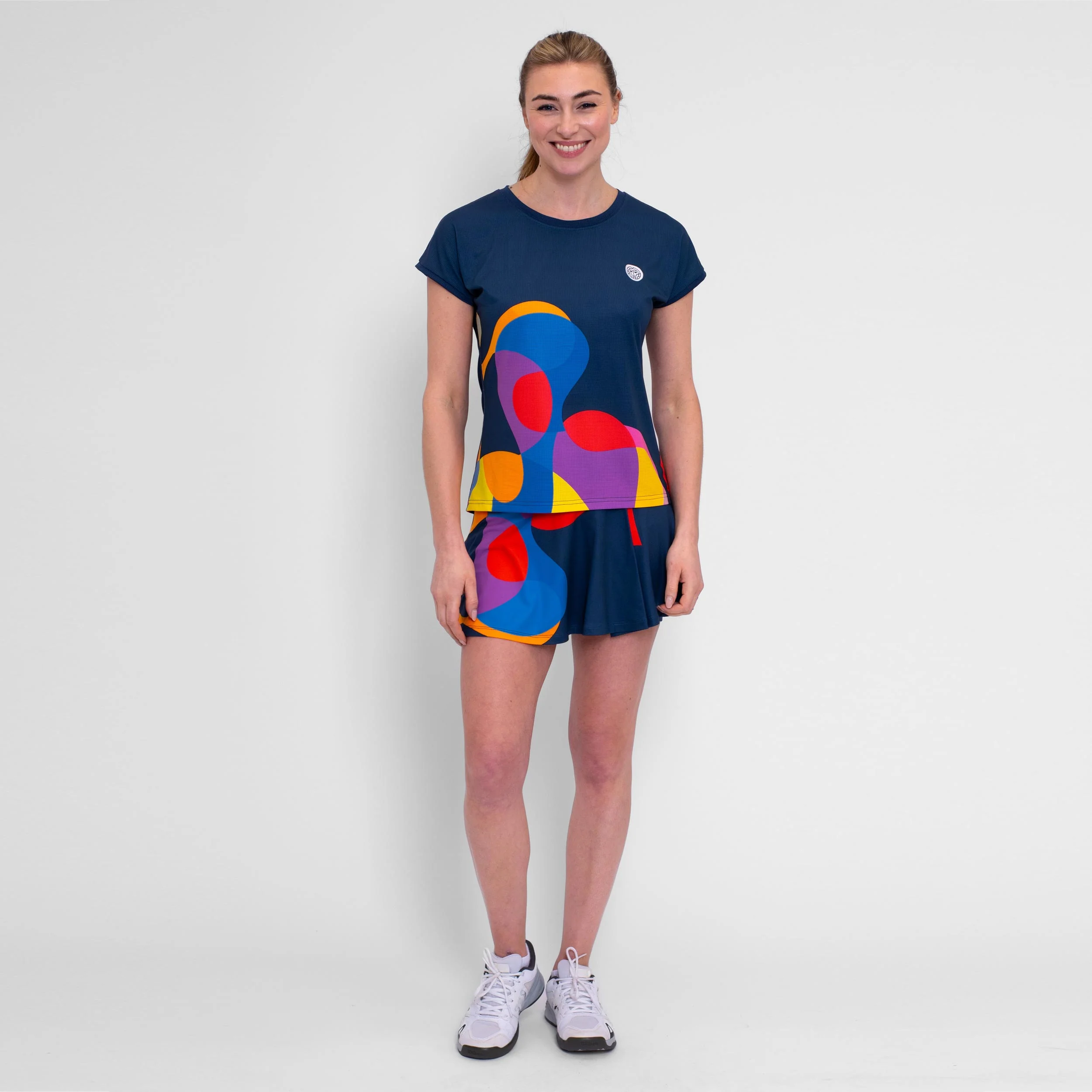 Twiggy Printed Wavy Kjol Damer-Mörkblå,Flerfärgad - Image 8