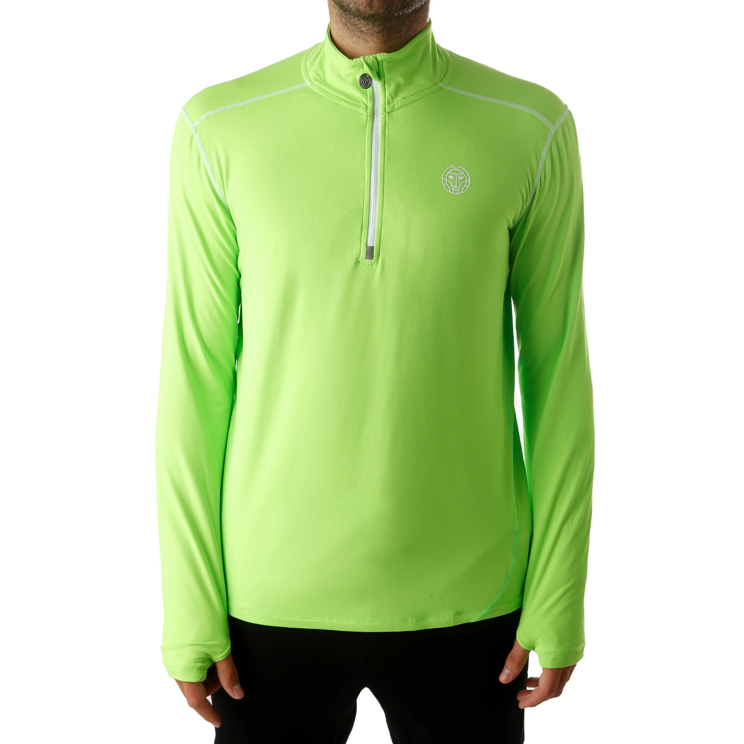 Zac Tech Half Zip Långärmat Herrar-Neongrön,Vit - Image 3