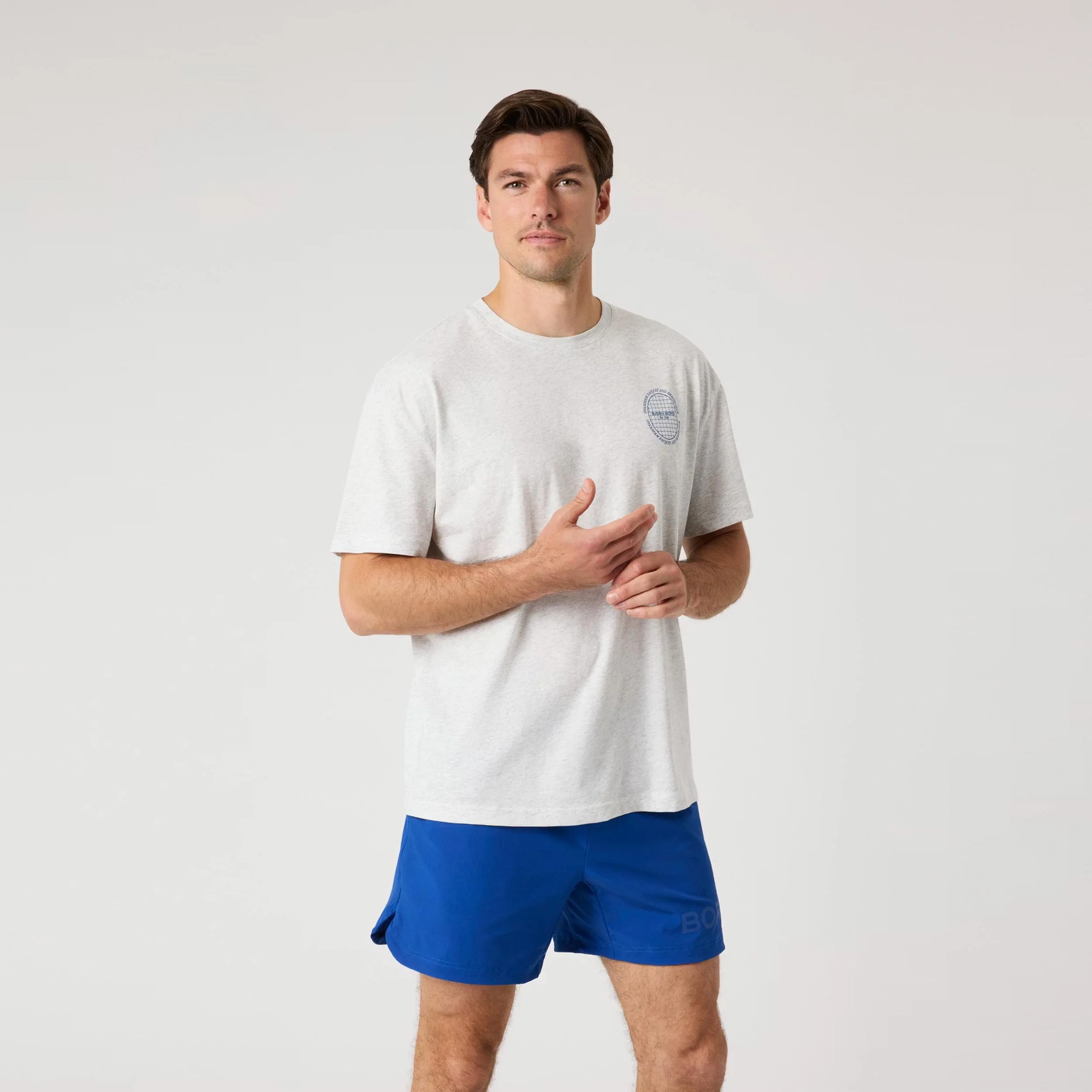 Ace Oversized T-shirt Herrar - ljusgrå
