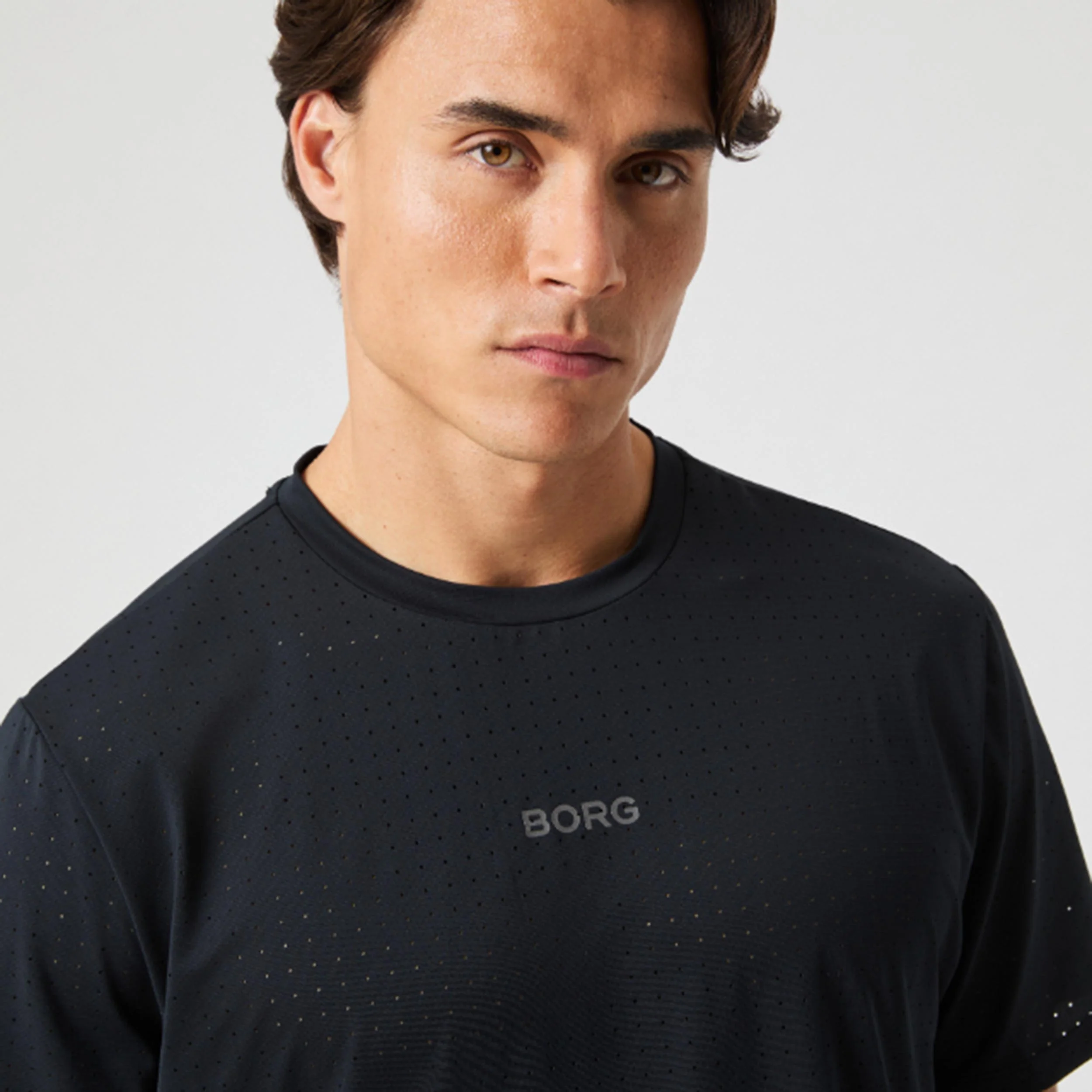 Borg Performance Perforated T-shirt Herrar-Svart - Image 3