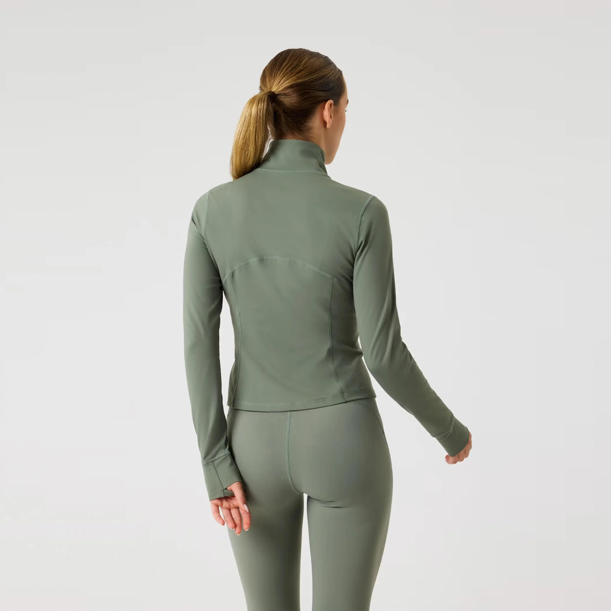 Borg Soft Zip Midlayer Långärmat Damer - visdom - Image 2