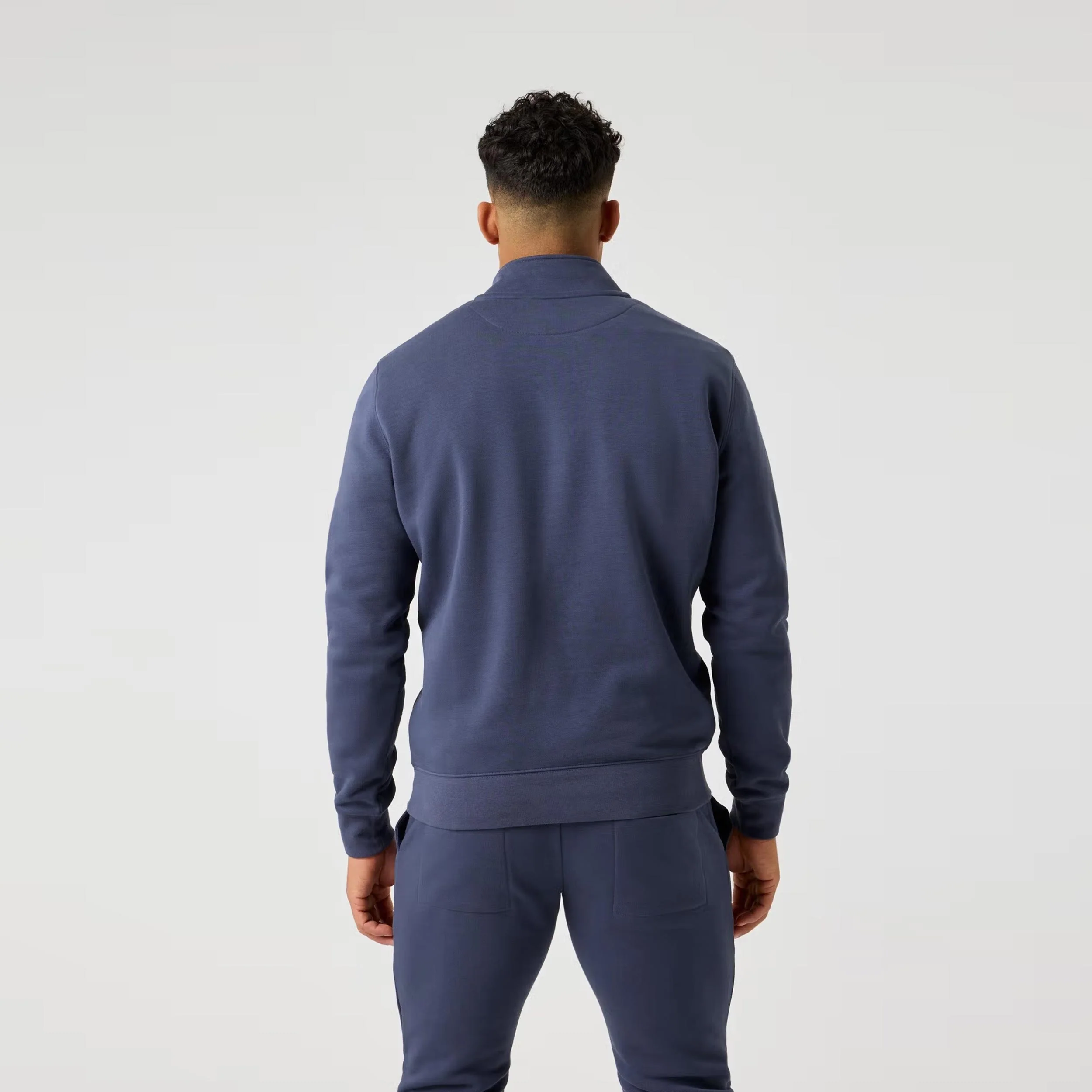 Centre Half Zip Tröja Herrar - blågrå - Image 2