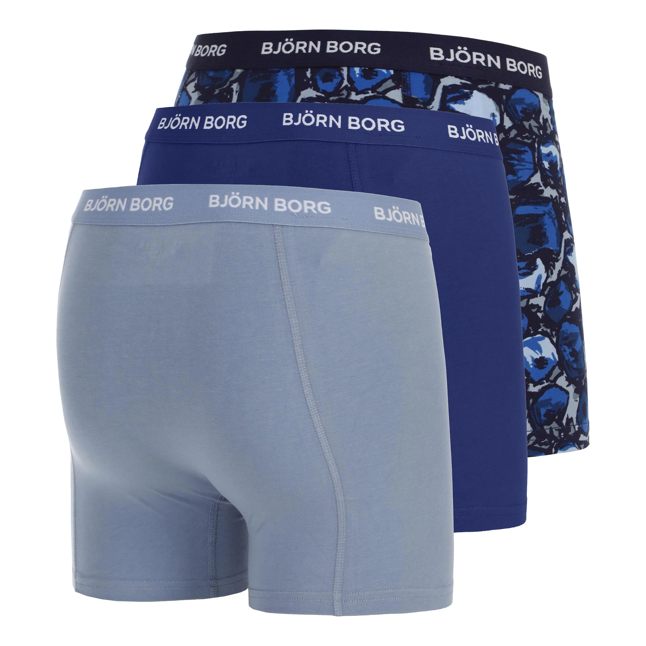 Cotton Stretch Boxershorts 3-pack Herrar - blågrå, blå - Image 2