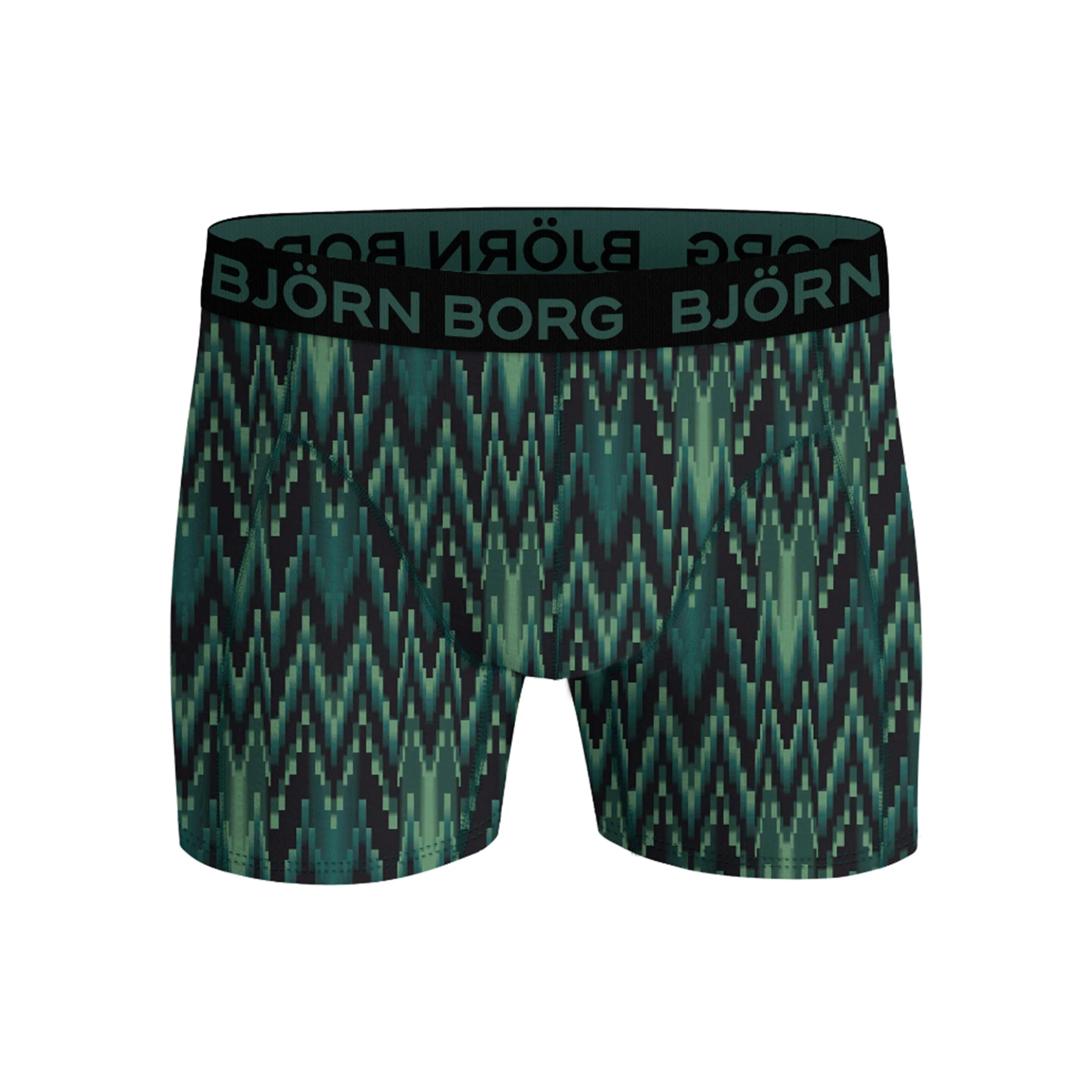 Cotton Stretch Boxershorts 3-pack Herrar - svart, mörkgrön - Image 4