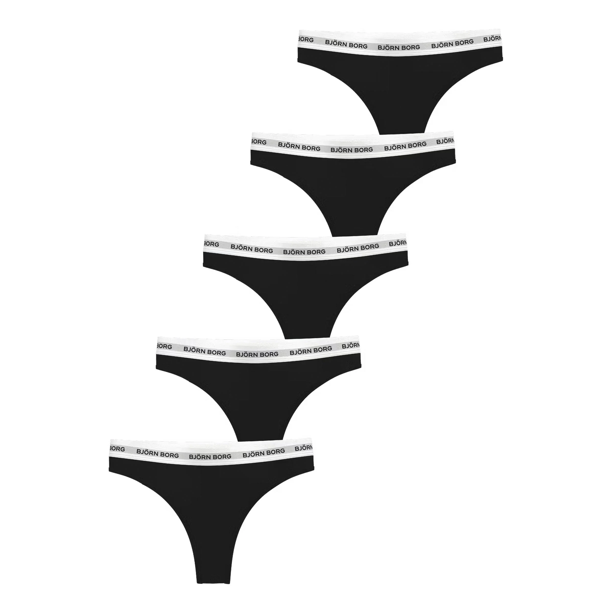 Logo Sträng 5-pack Damer - svart, vit