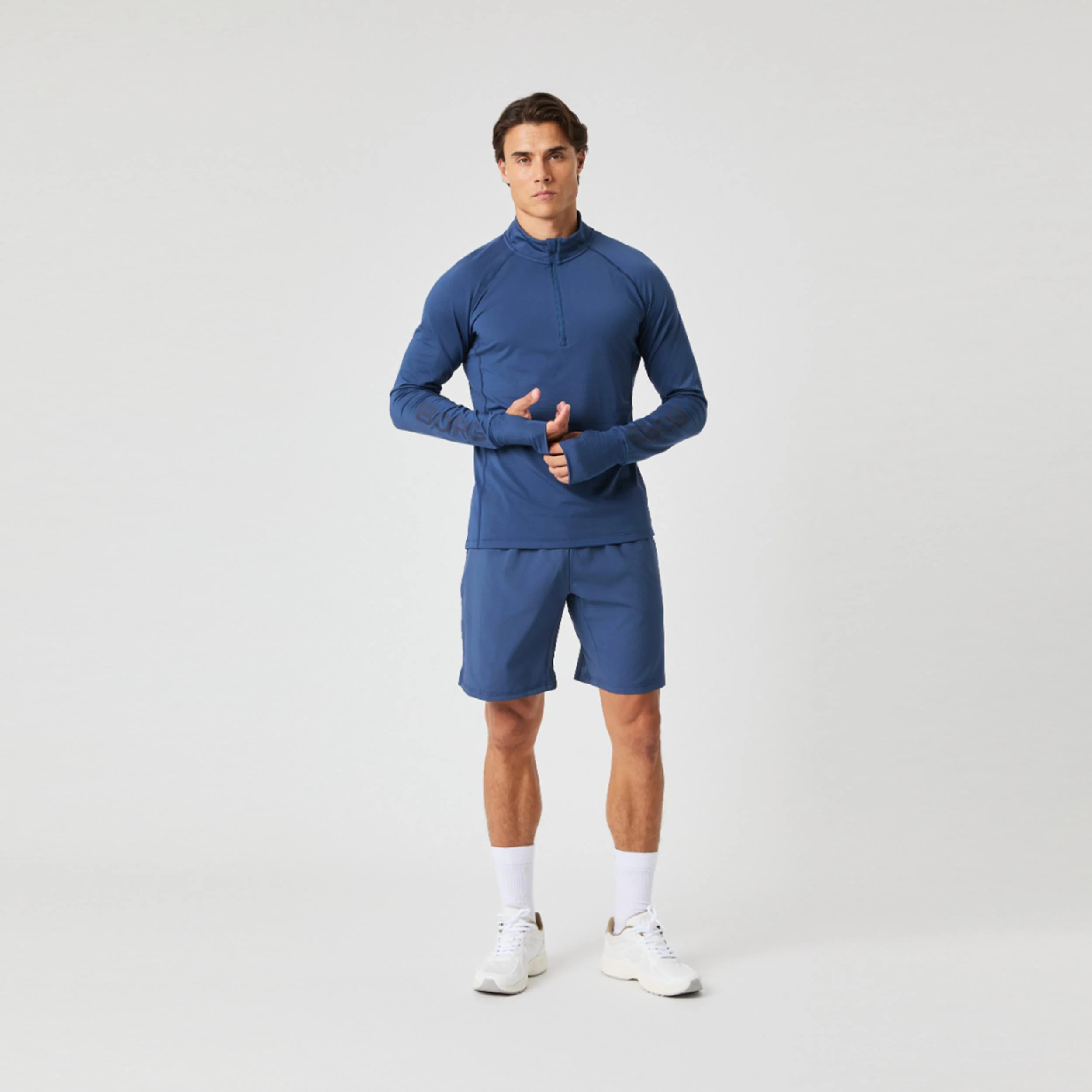 Midlayer Half Zip Långärmat Herrar - mörkblå - Image 4