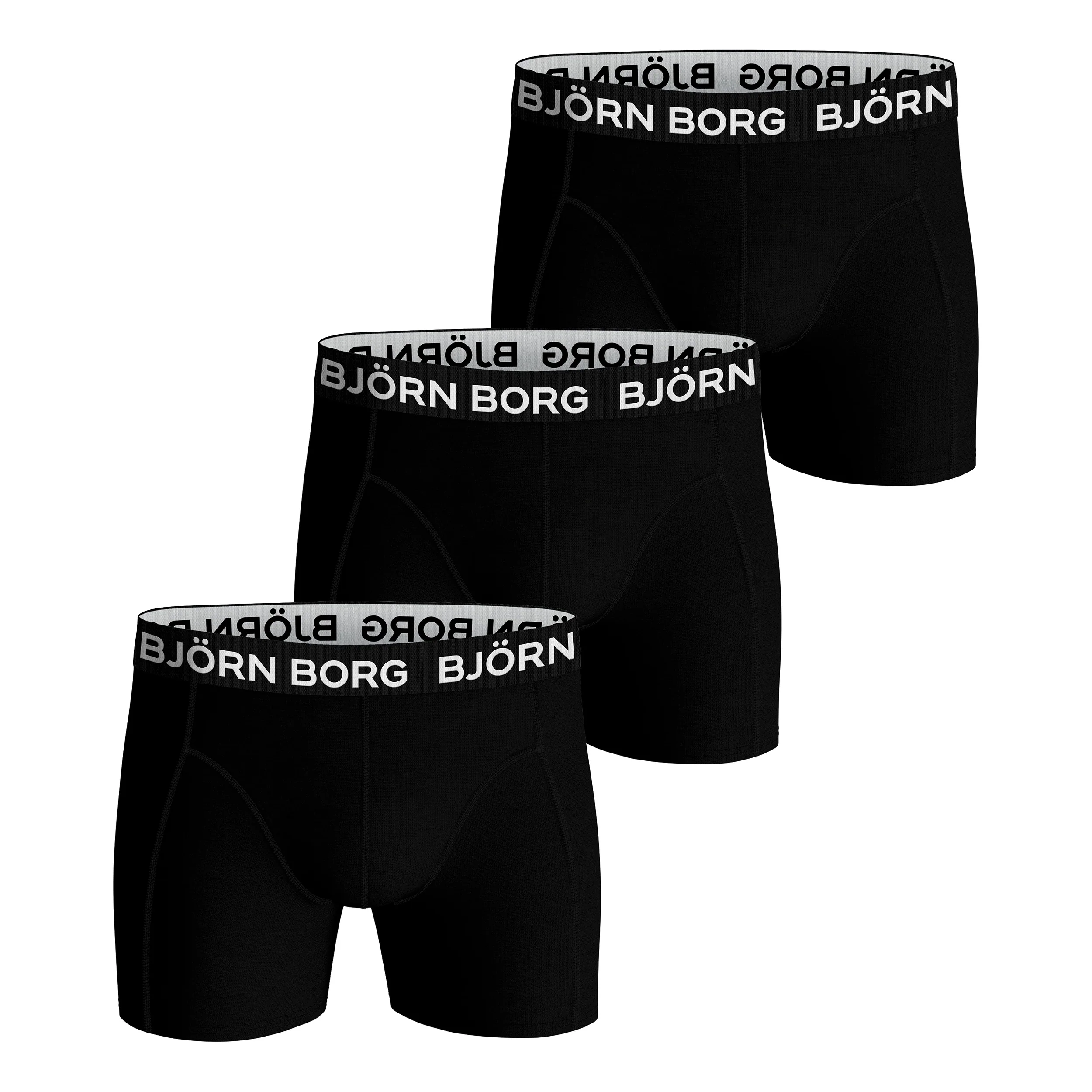 Stretch Boxershorts 3-pack Herrar-Svart