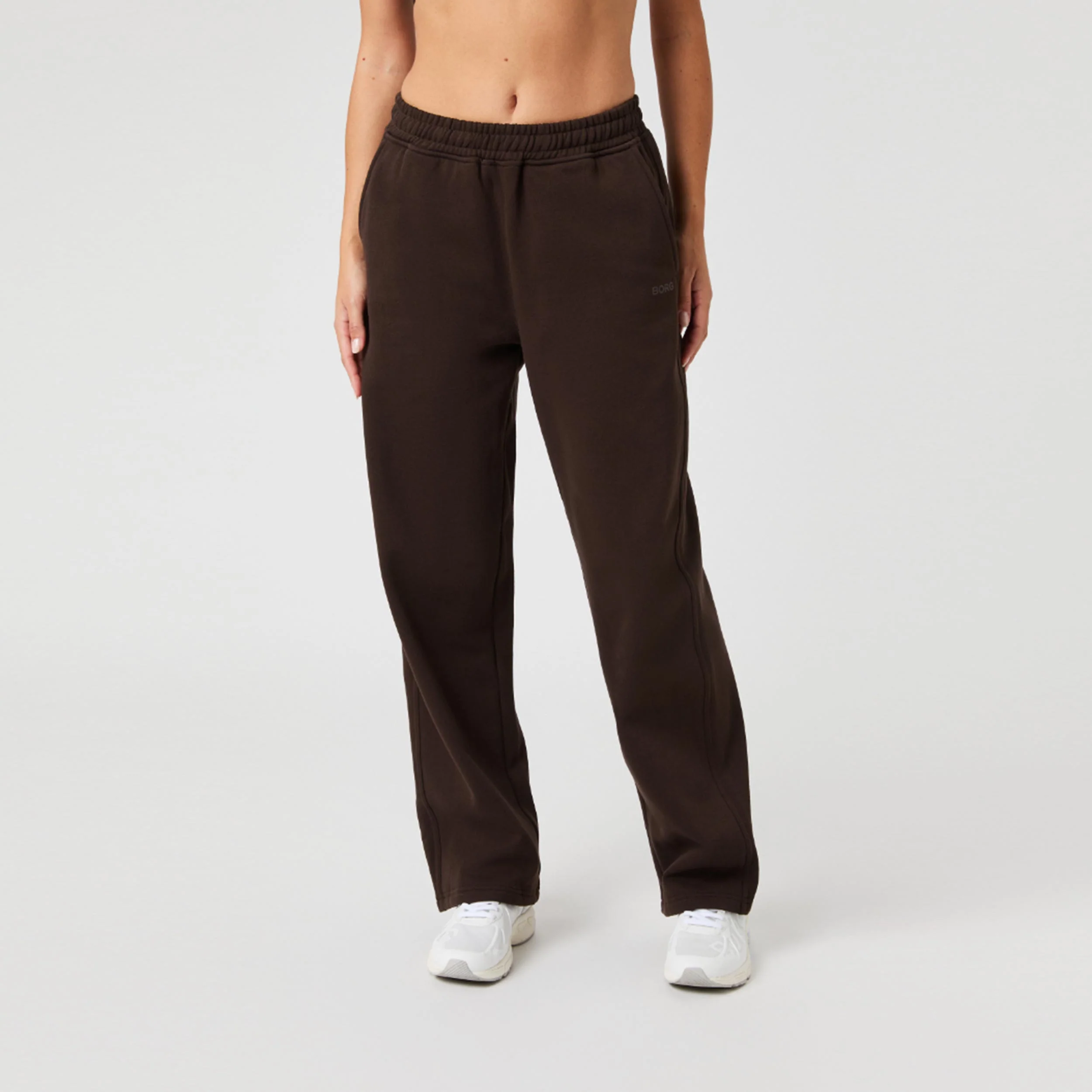 Studio Oversized Straight Träningsbyxa Damer-Brun