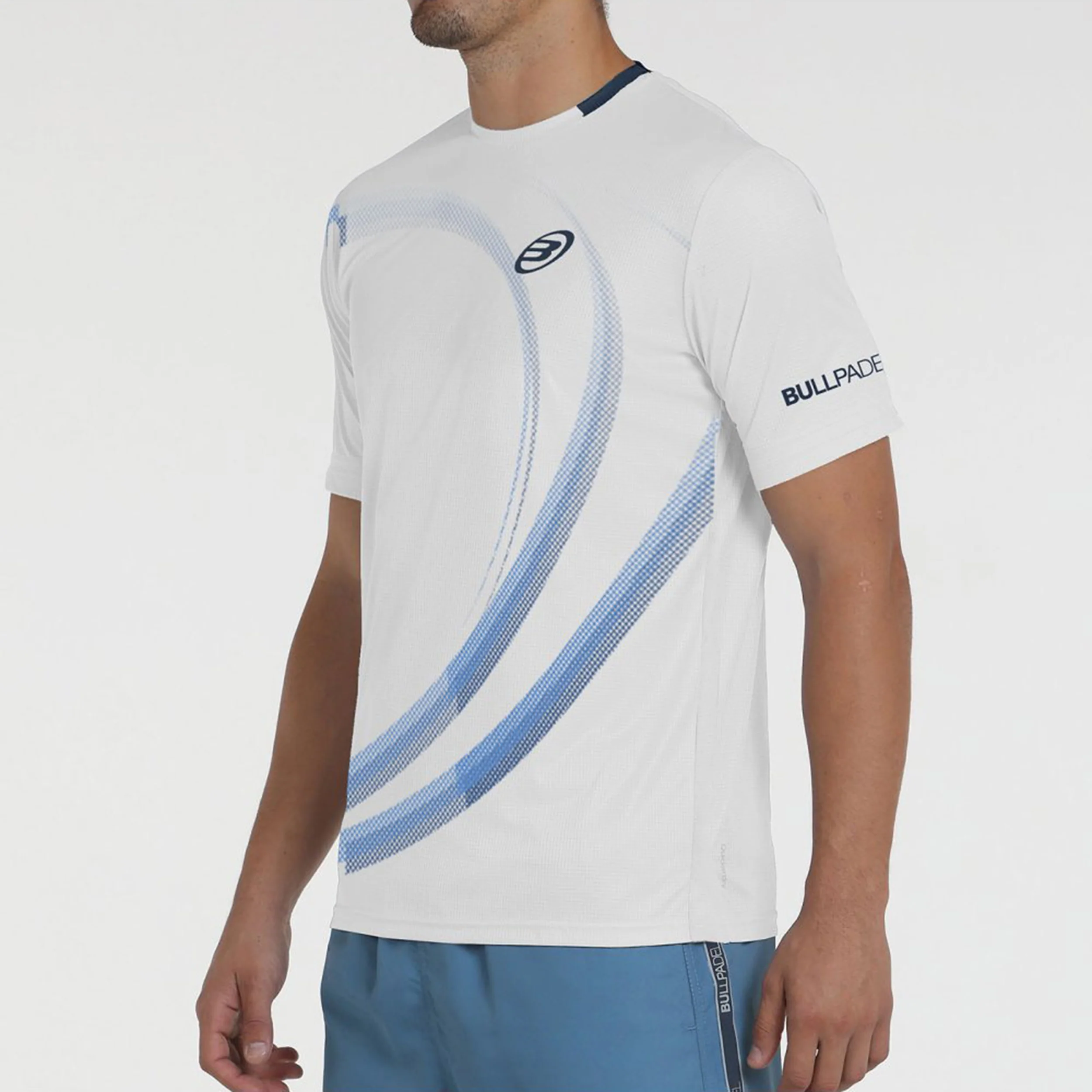 Beque T-shirt Herrar-Vit,Ljusblå - Image 3