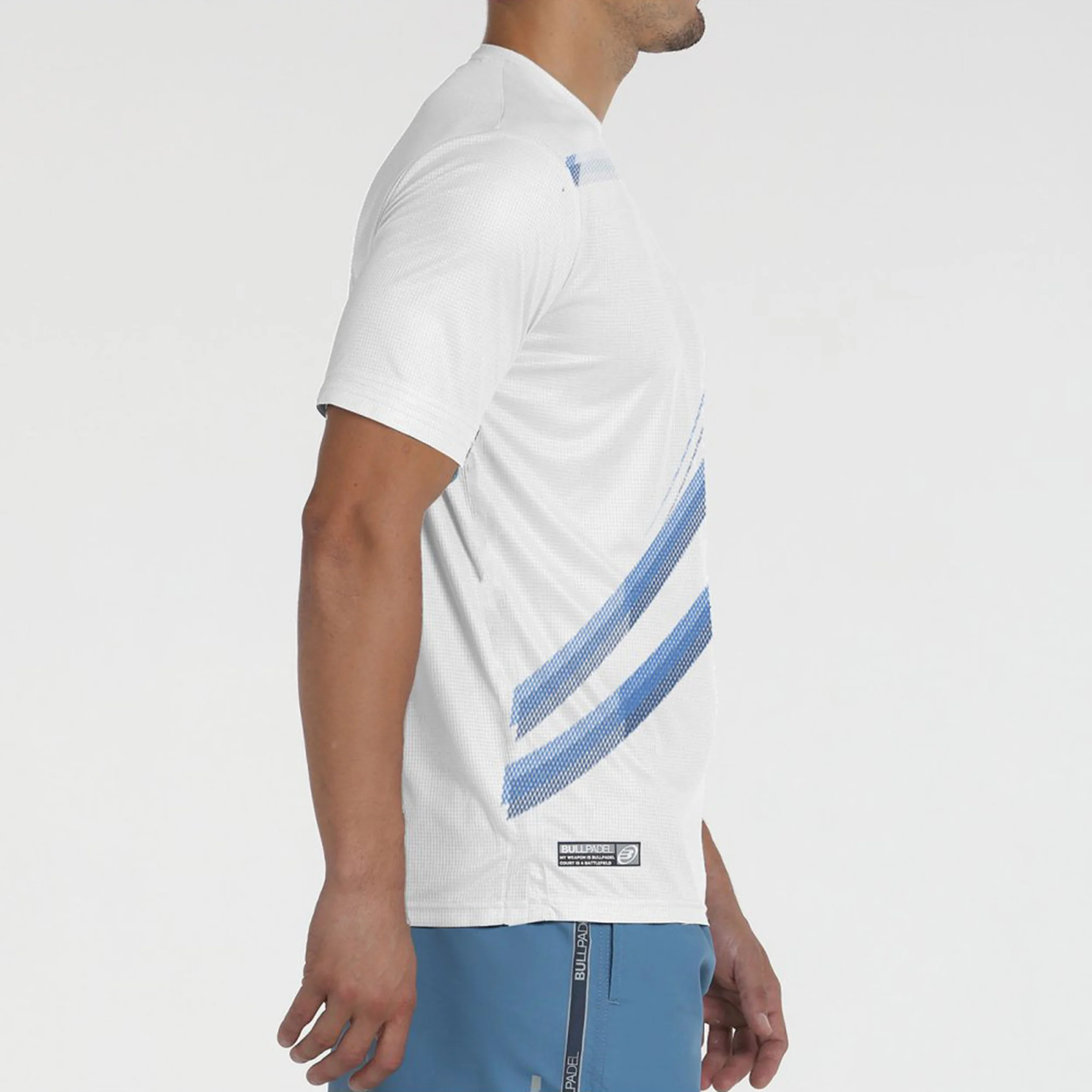 Beque T-shirt Herrar-Vit,Ljusblå - Image 4