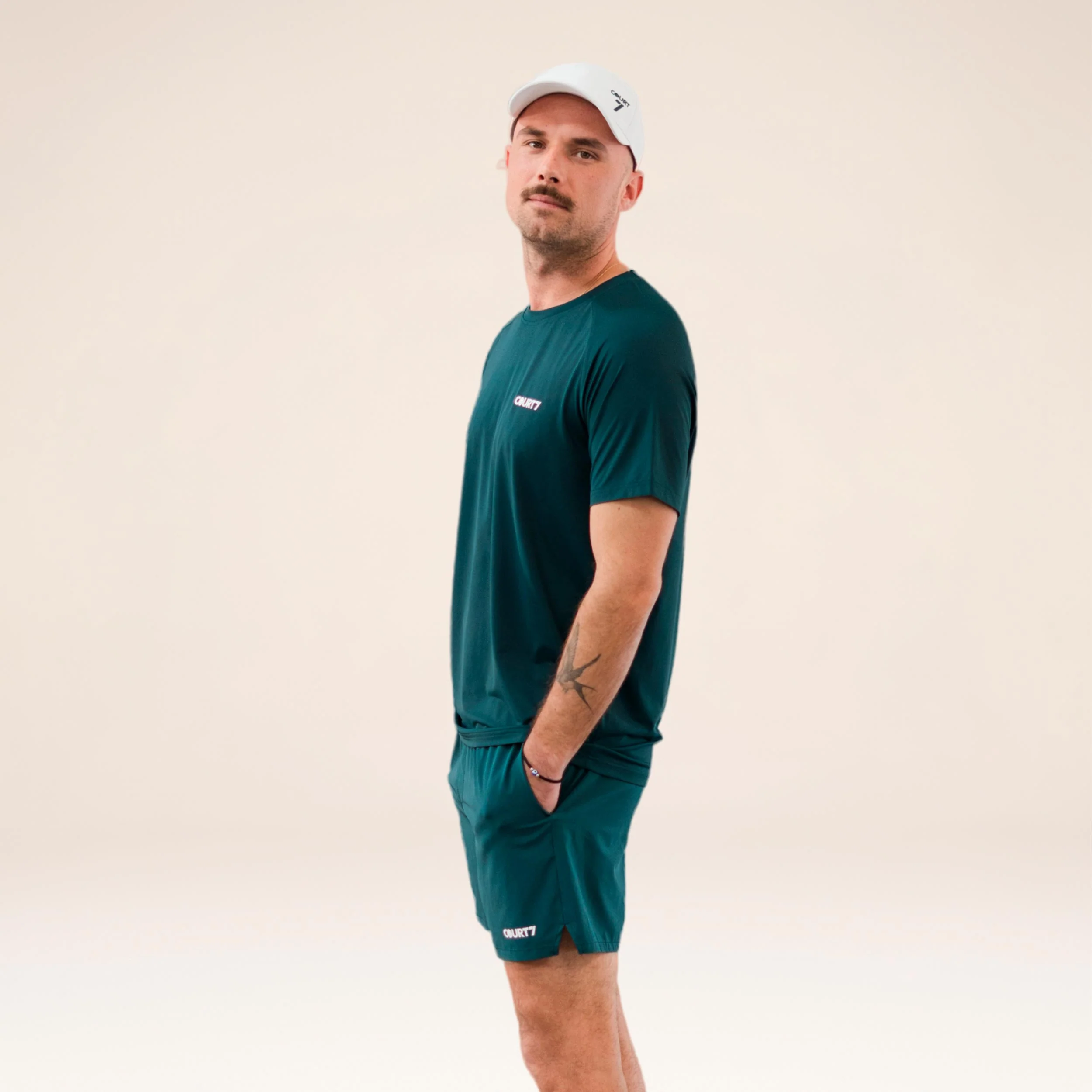 Performance Solid T-shirt Herrar - mörkgrön - Image 4