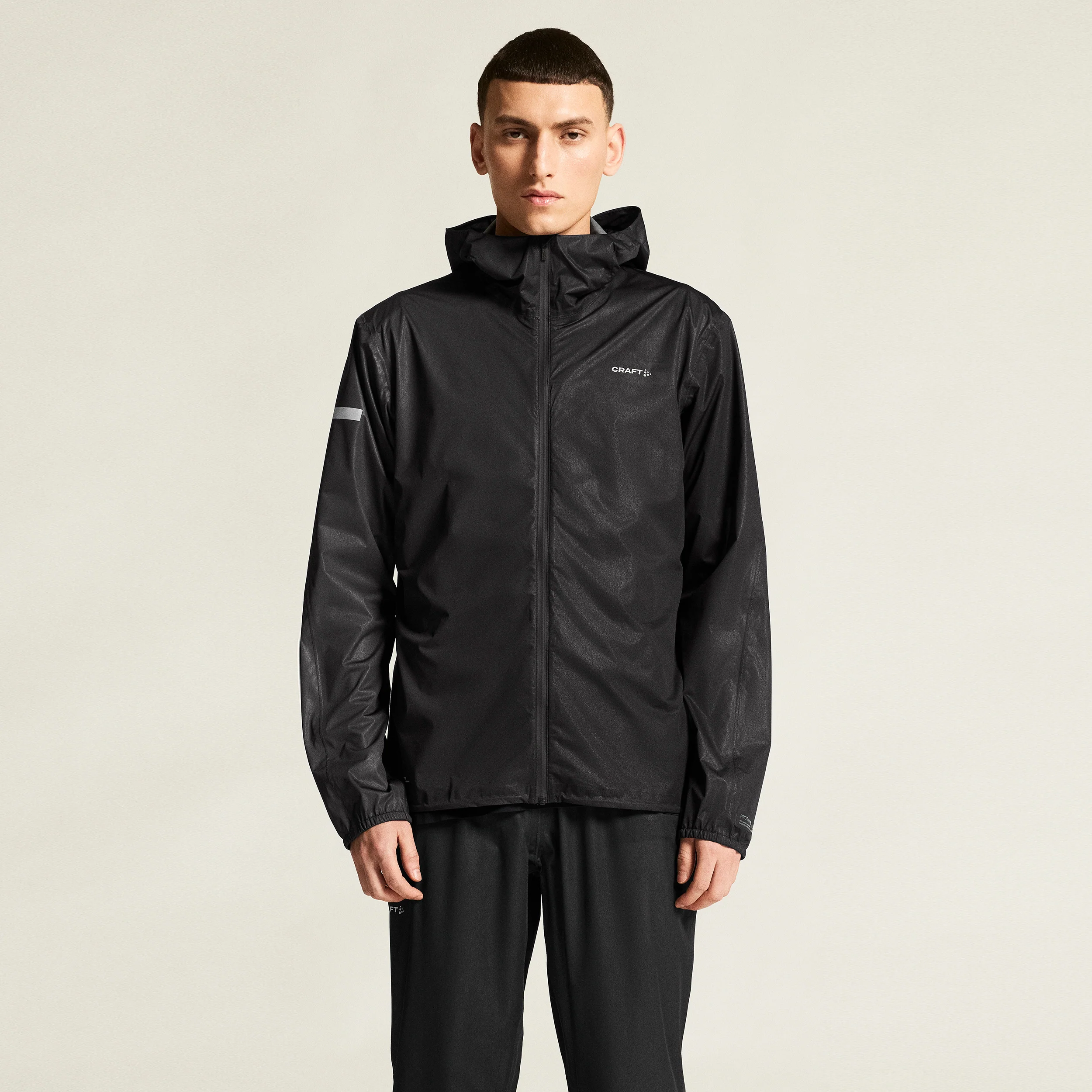 Pro Hydro Lightweight Löparjacka Herrar - svart, svart - Image 3
