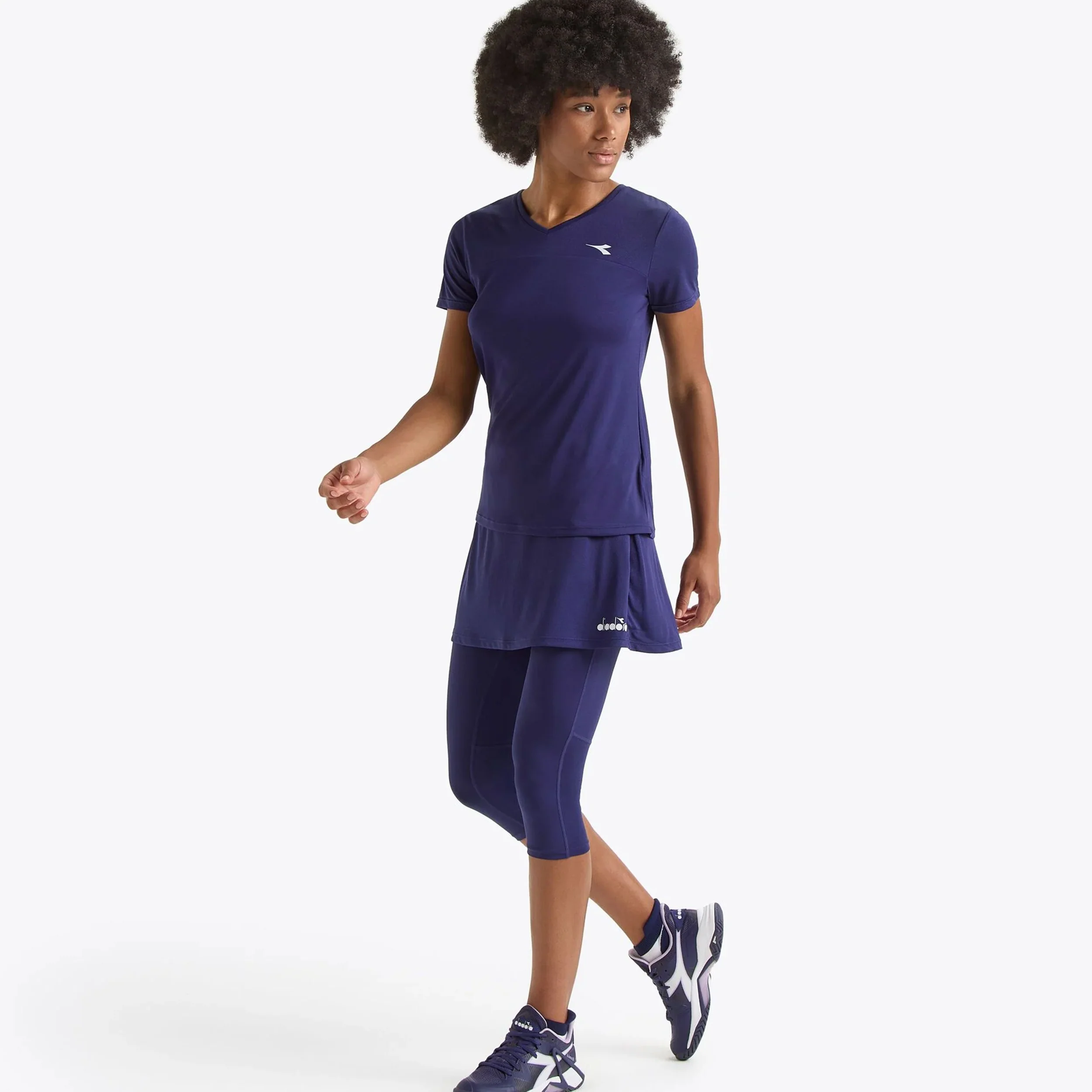 L. Short Sleeve T-shirt Damer-Blå - Image 4