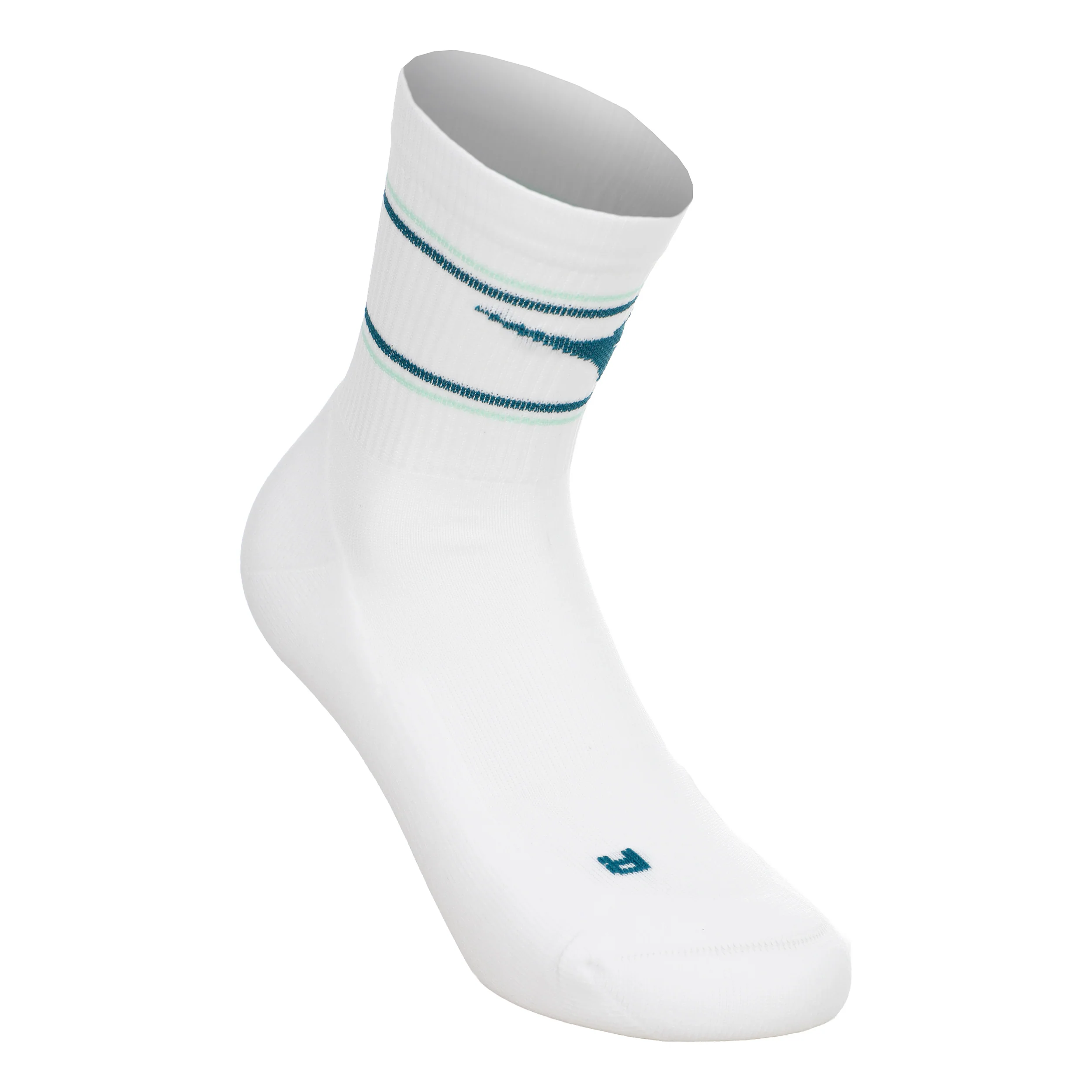Tennisstrumpor Unisex - vit, petrol