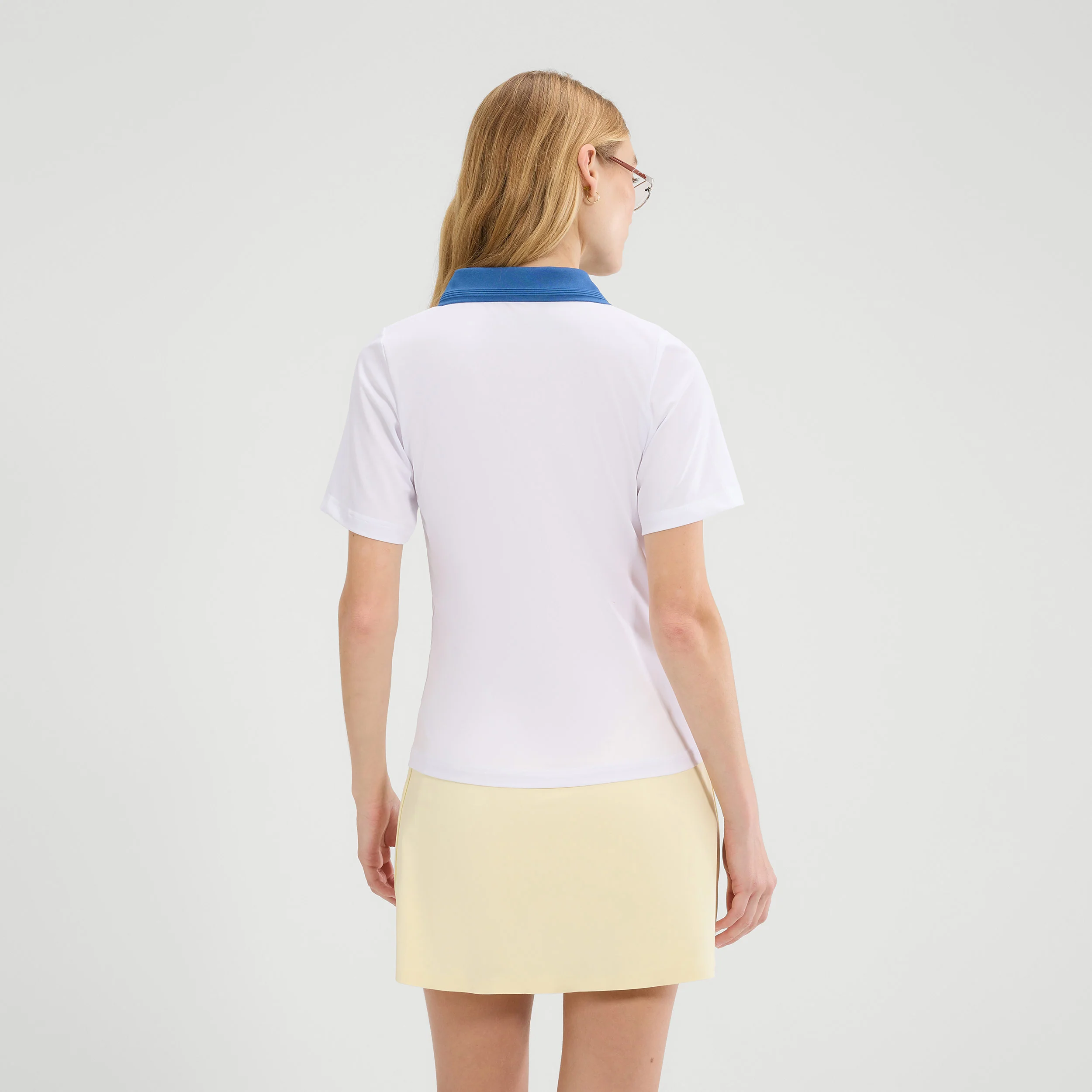 Di Lepre Polo Damer-Vit,Blå - Image 2