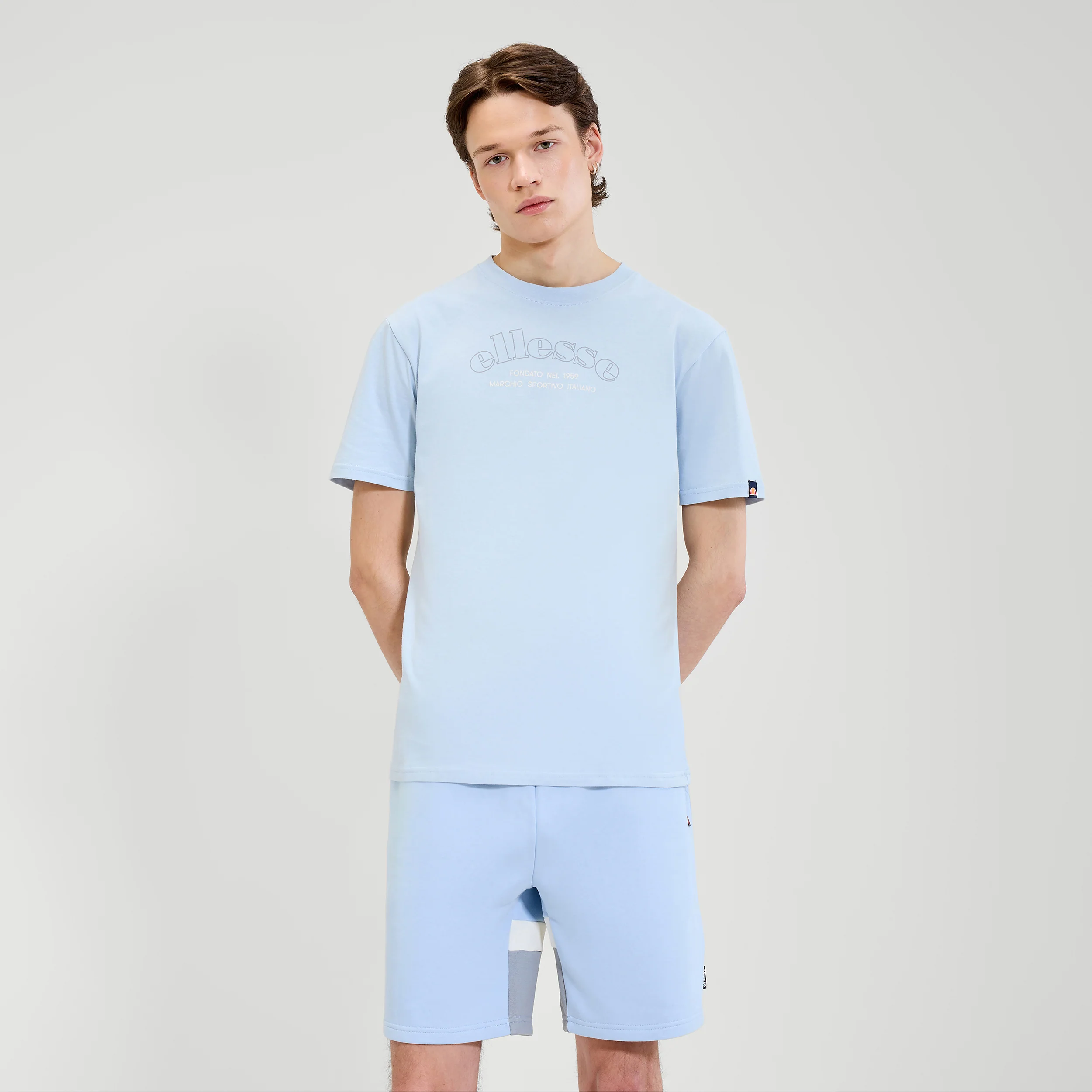Quesco T-shirt Herrar-Ljusblå