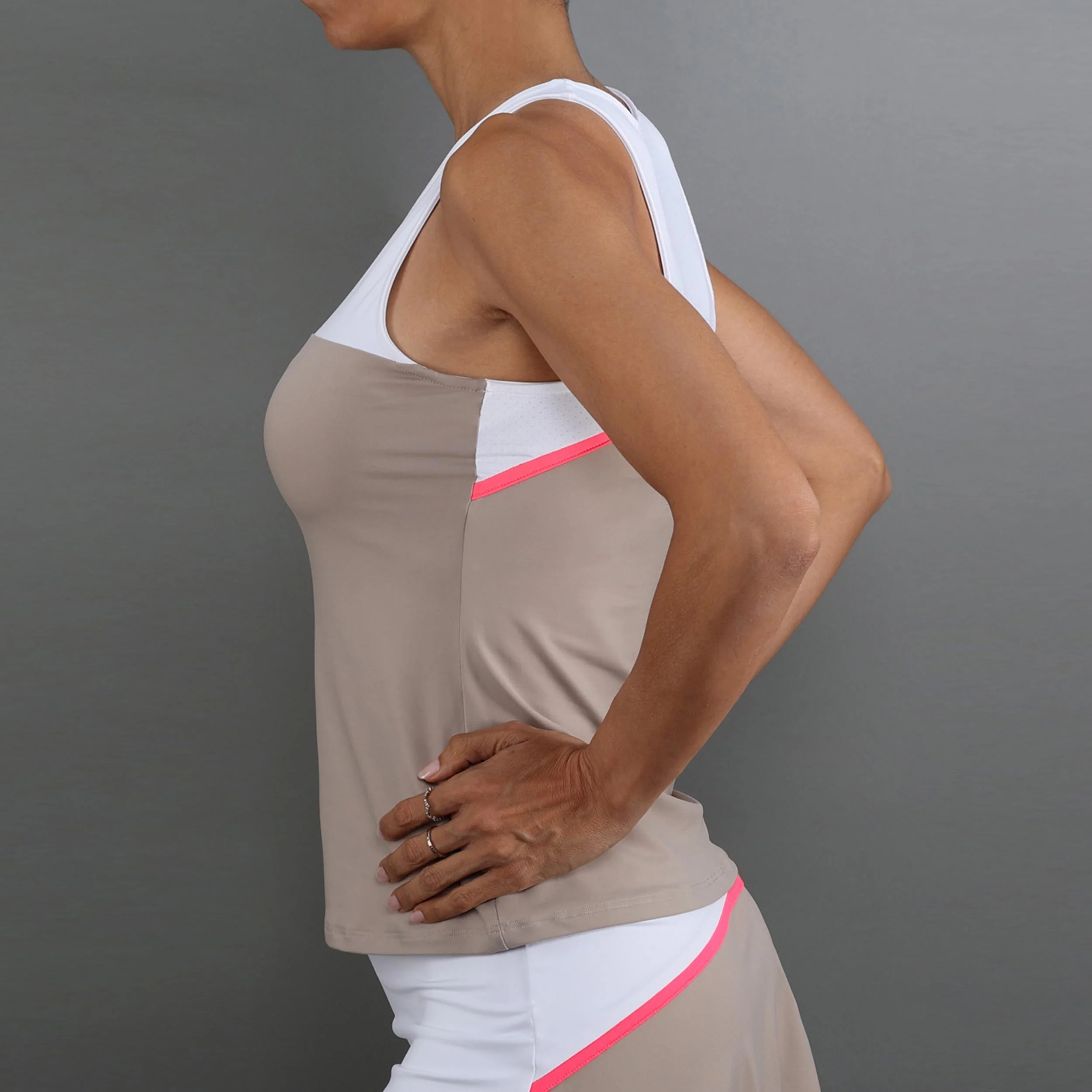 Bloom Linne Damer-beige, vit - Image 3