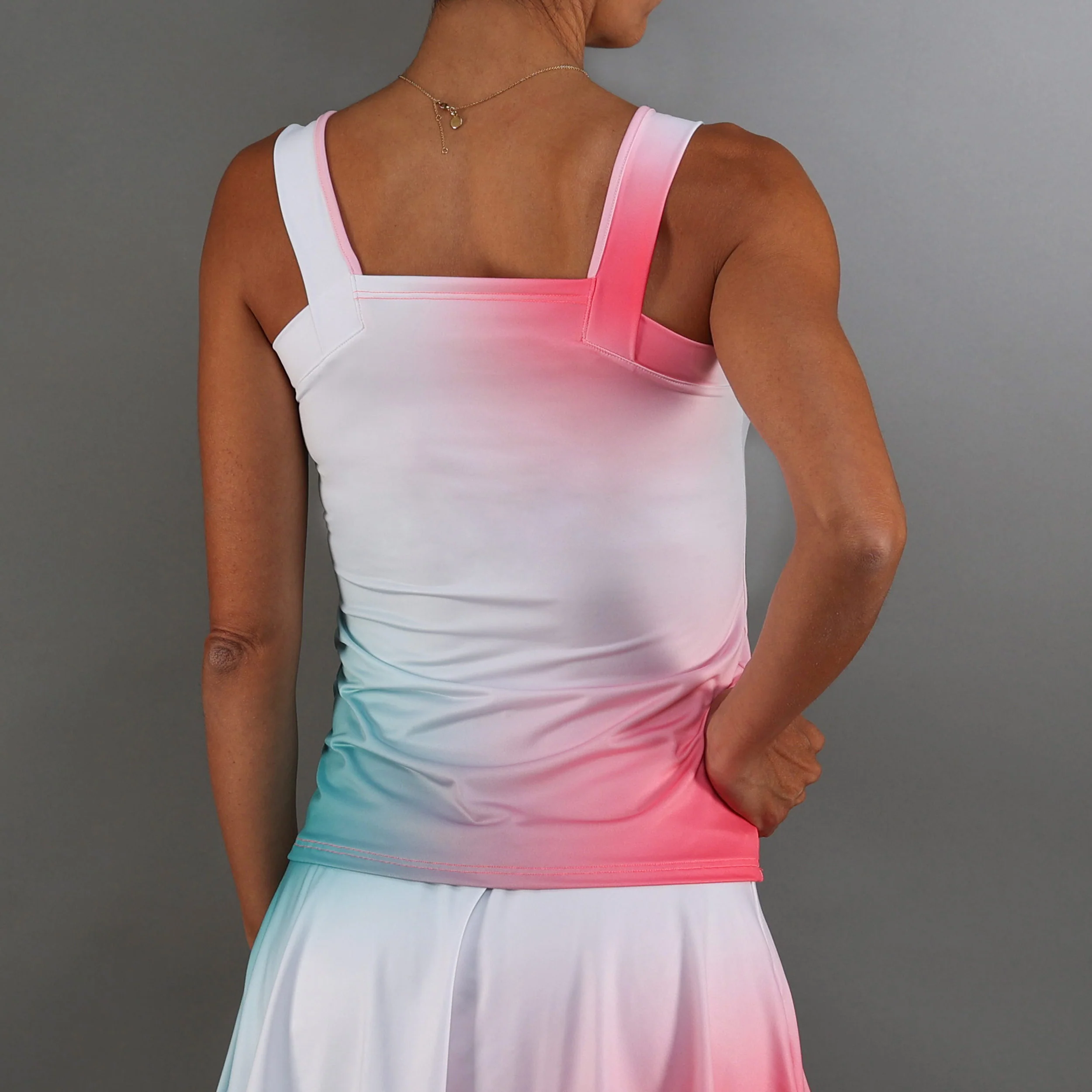 Breeze Linne Damer-Neonpink,Vit - Image 2