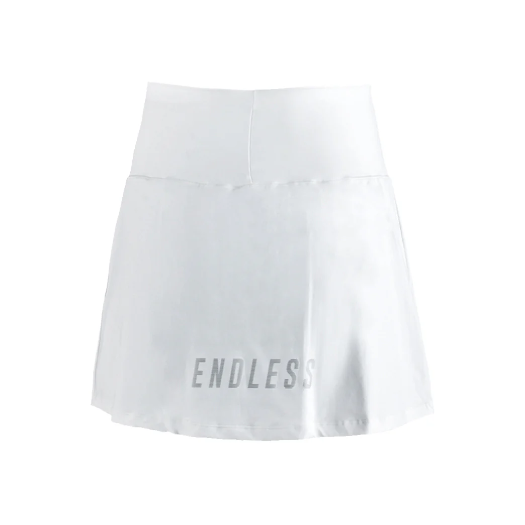 Minimal High Waist Kjol Damer-Vit,Silver - Image 2