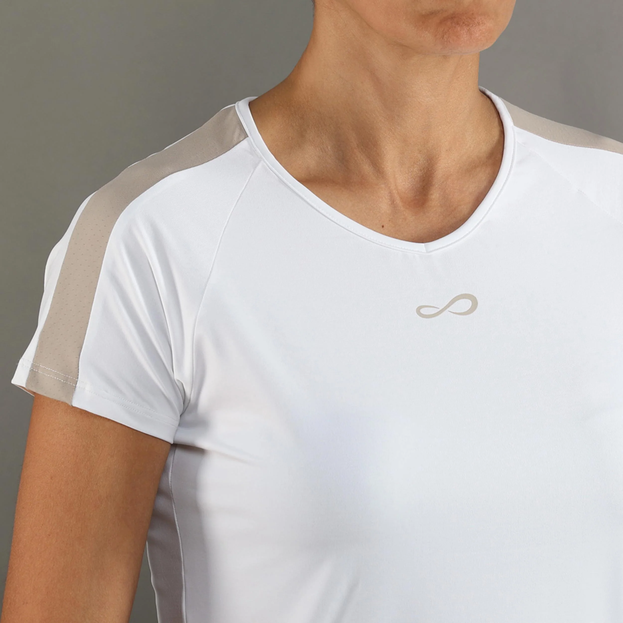 T-shirt Damer-vit, beige - Image 3
