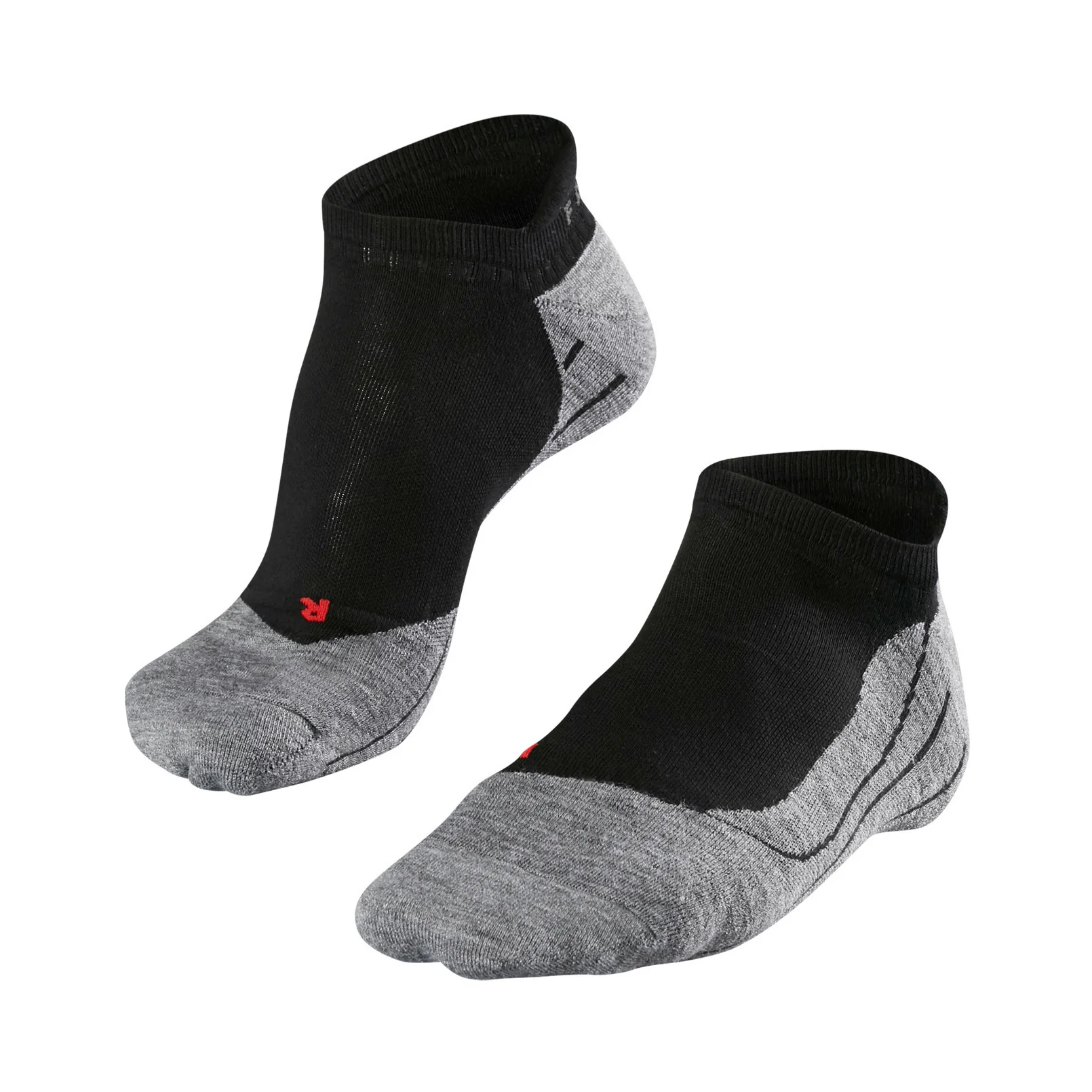 RU4 Endurance Invisible Löparsockor Herrar - svart, ljusgrå