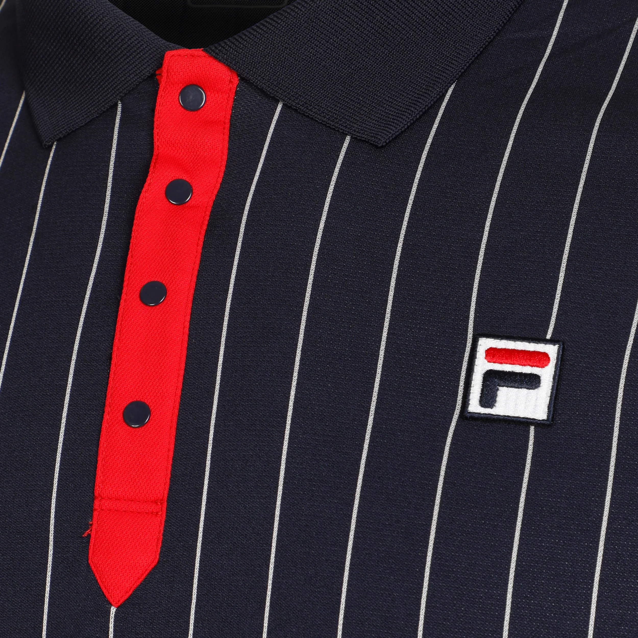 Stripes Polo Herrar-Mörkblå,Röd - Image 3