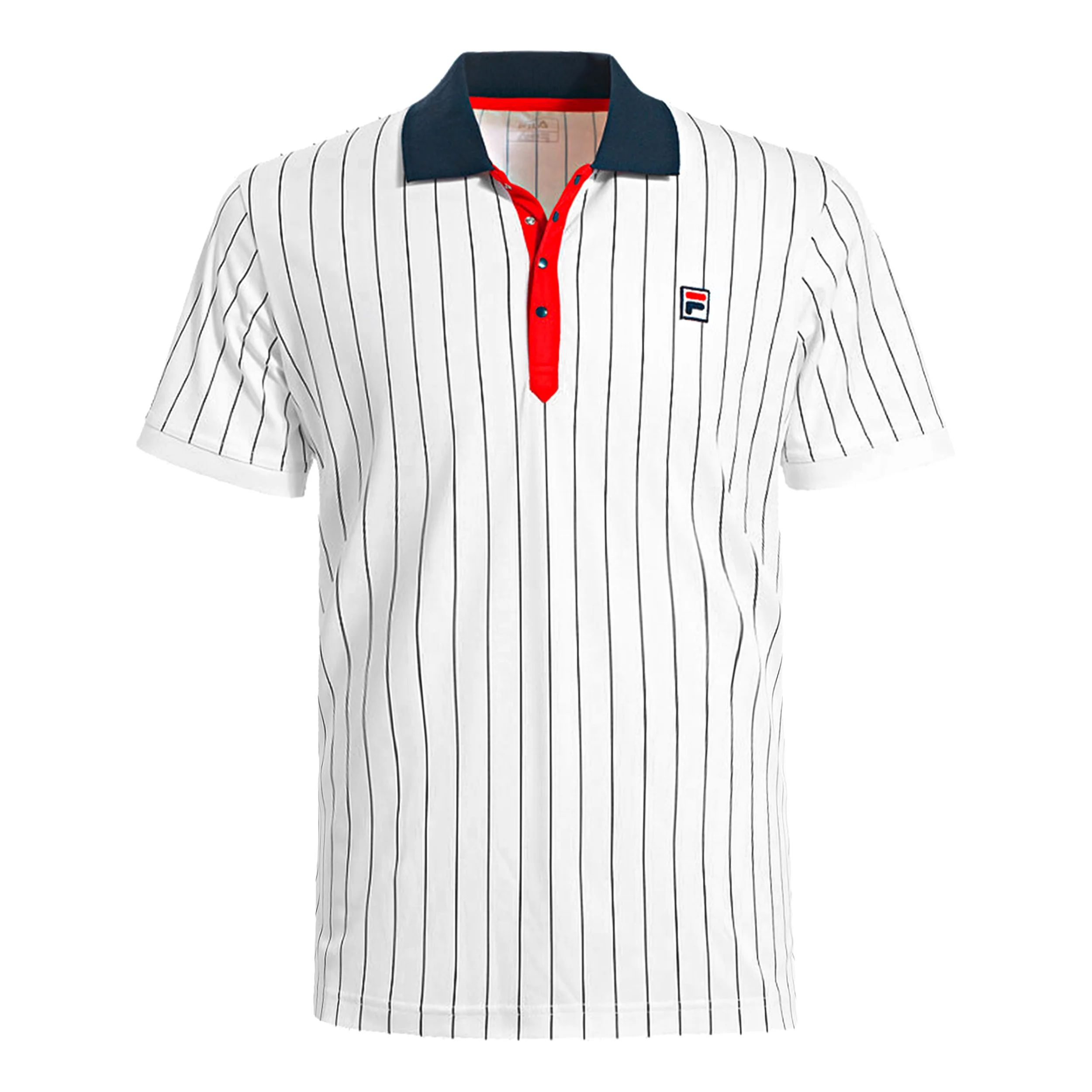 Stripes Polo Herrar-Vit,Mörkblå