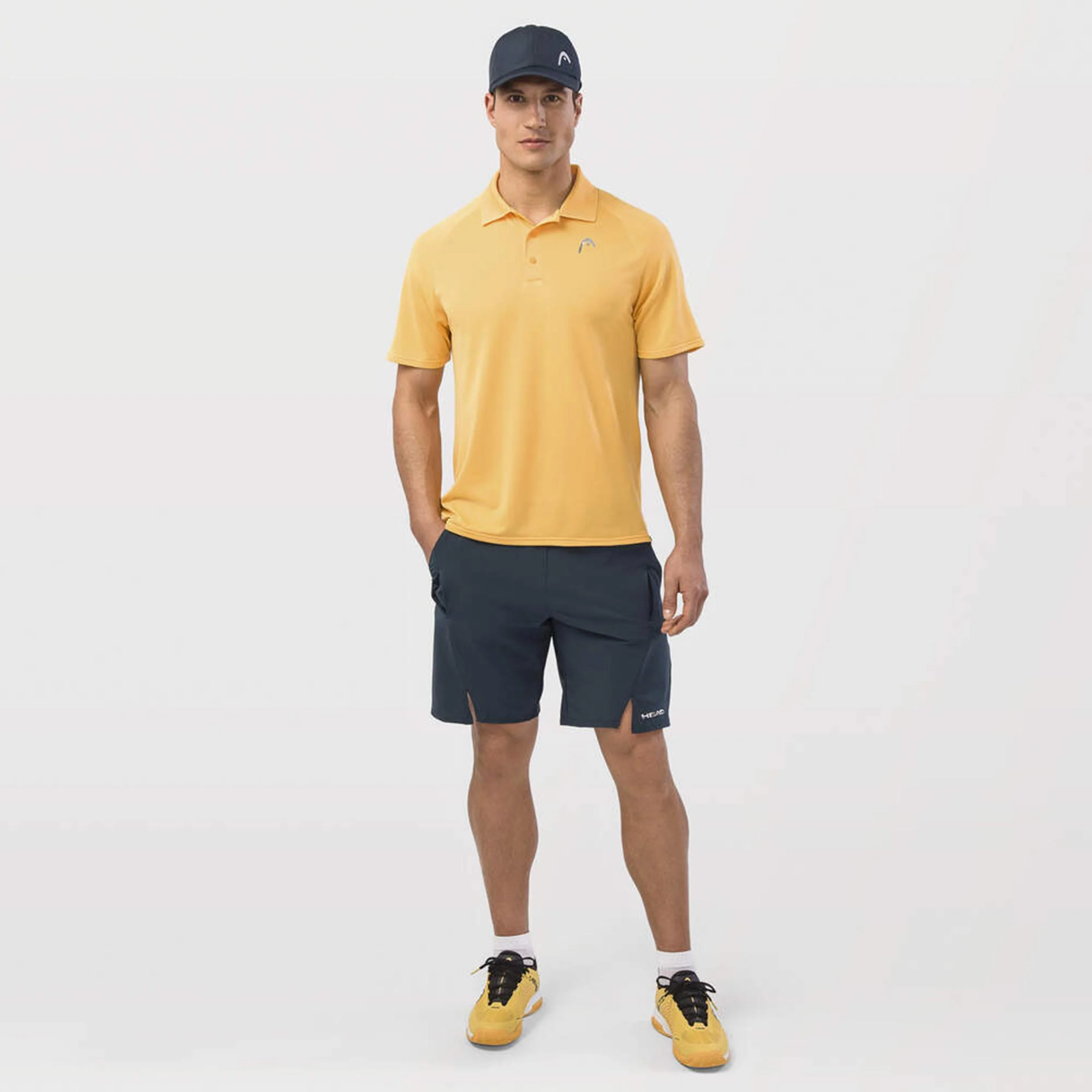 Performance Shorts Herrar-Mörkblå,Guldgul - Image 8