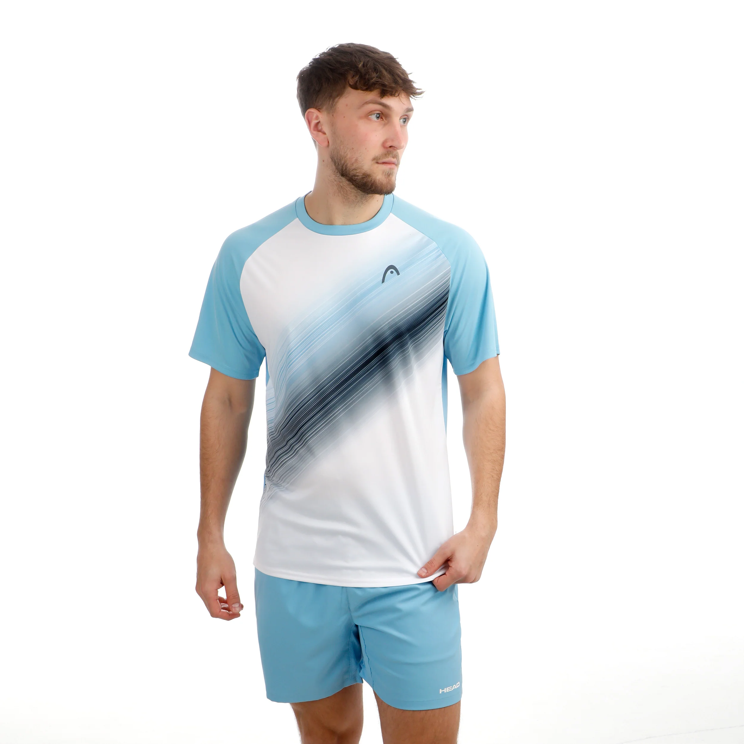 Topspin T-shirt Herrar-ljusblå, vit - Image 6
