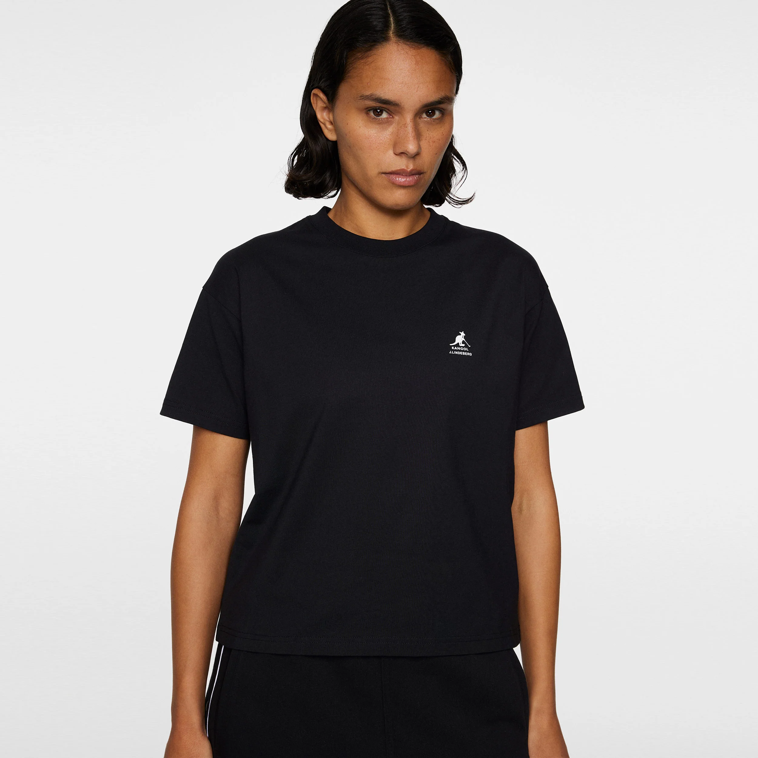 Kangol Lina T-shirt Damer-Svart - Image 3