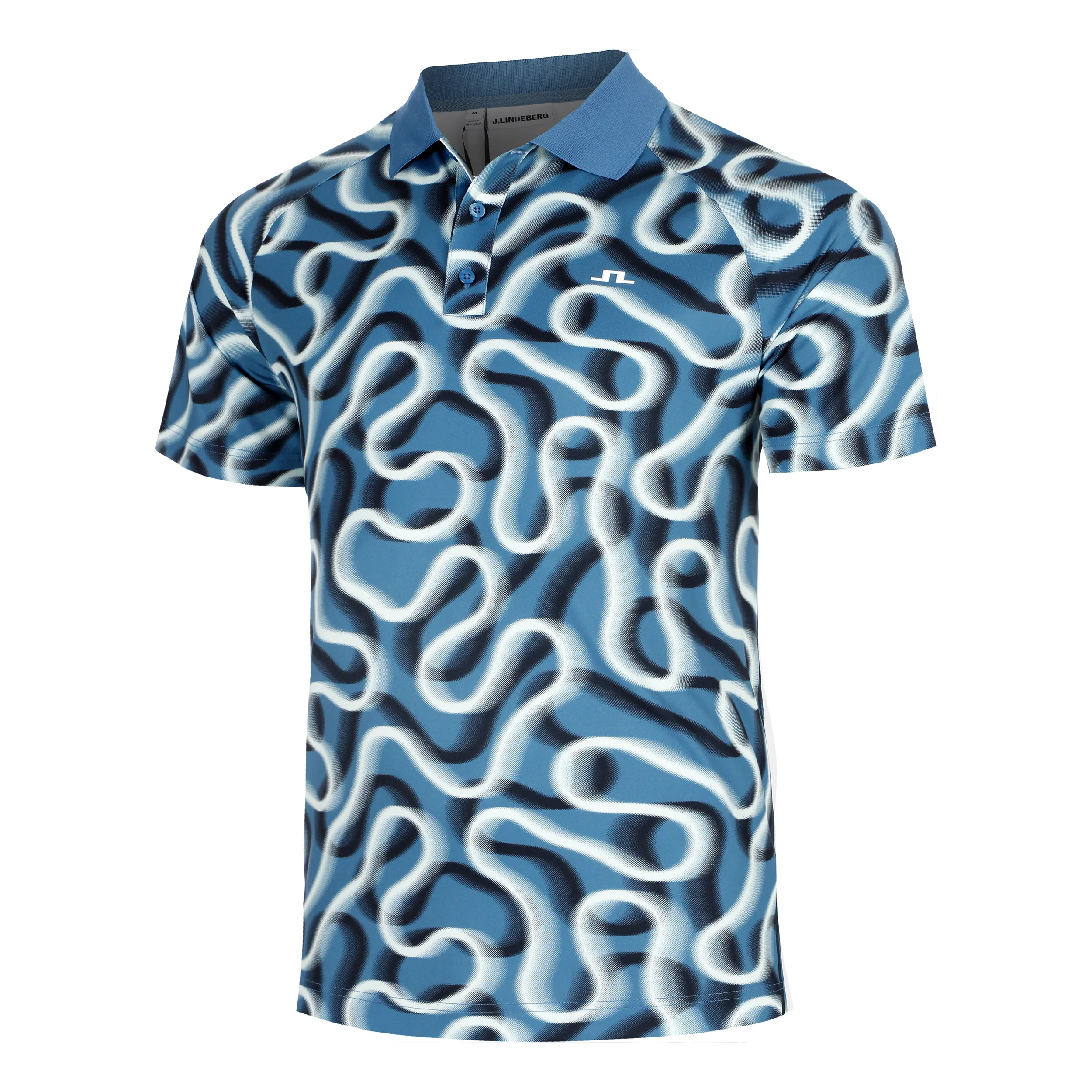 Paul Print Polo Herrar-blå