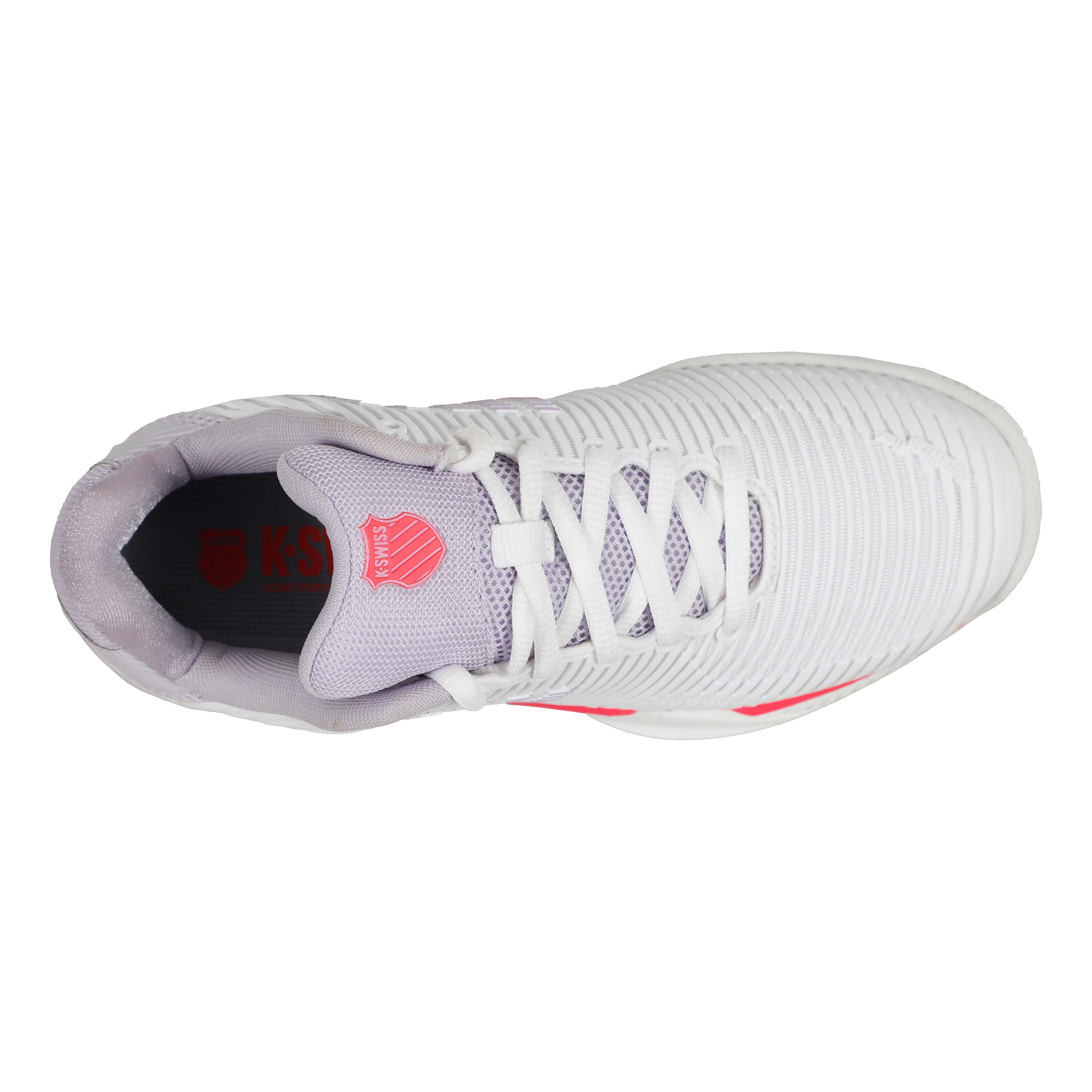 Hypercourt Express 2 Allroundsko Damer-Vit,Neonpink - Image 3