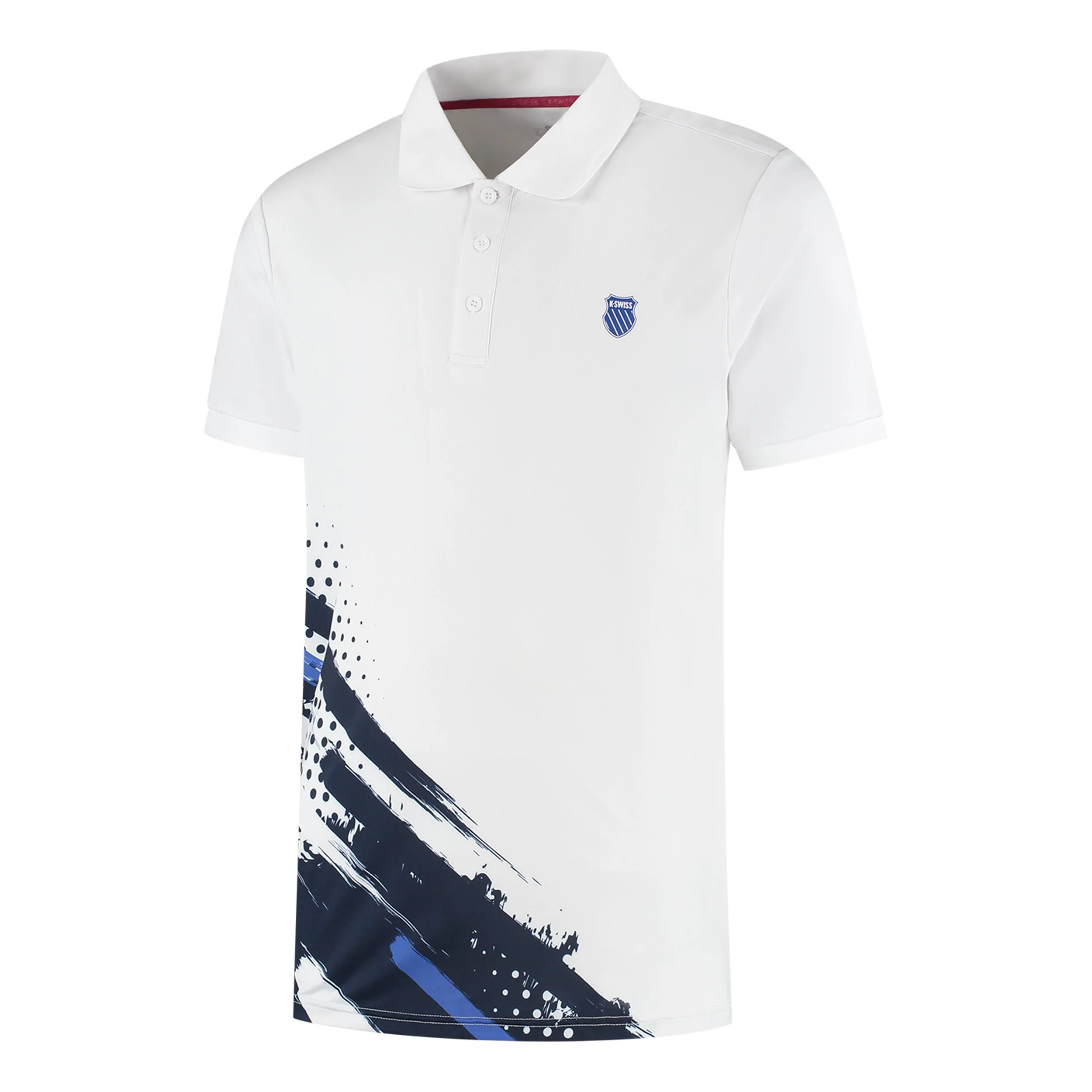 Hypercourt Print Polo Herrar - vit