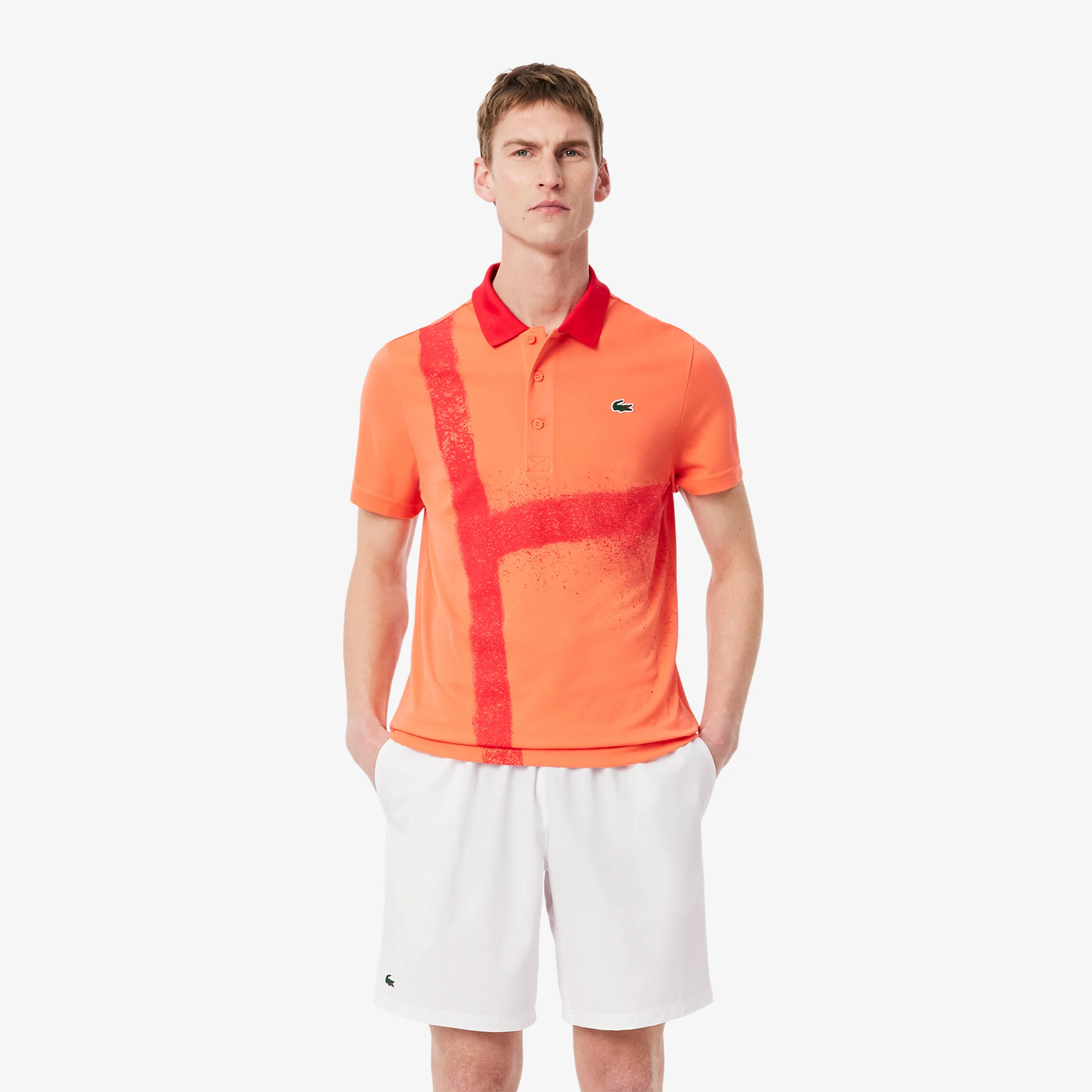 Djokovic Shorts Herrar - vit, orange - Image 5