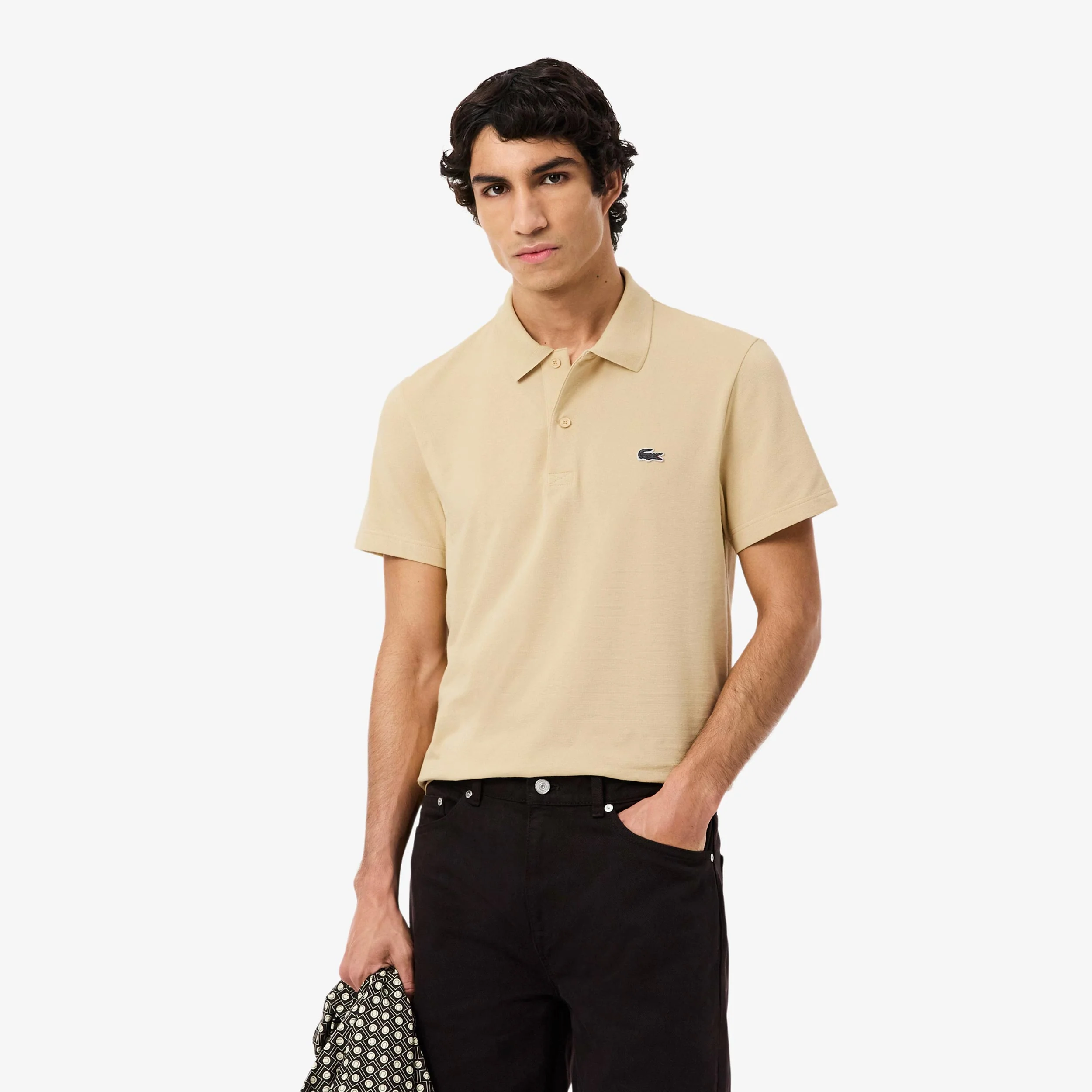 Polo Herrar - beige, vit