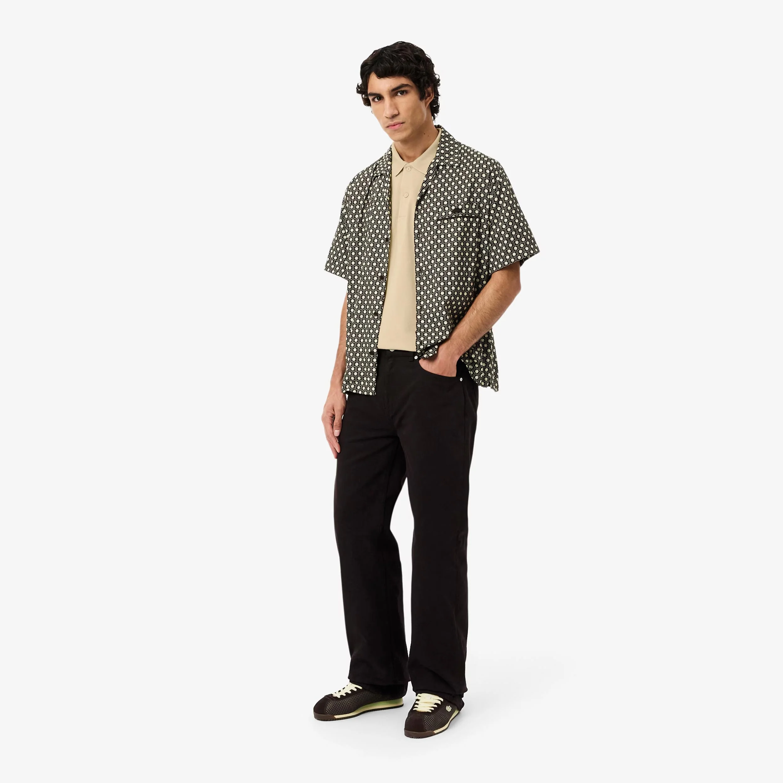 Polo Herrar - beige, vit - Image 3