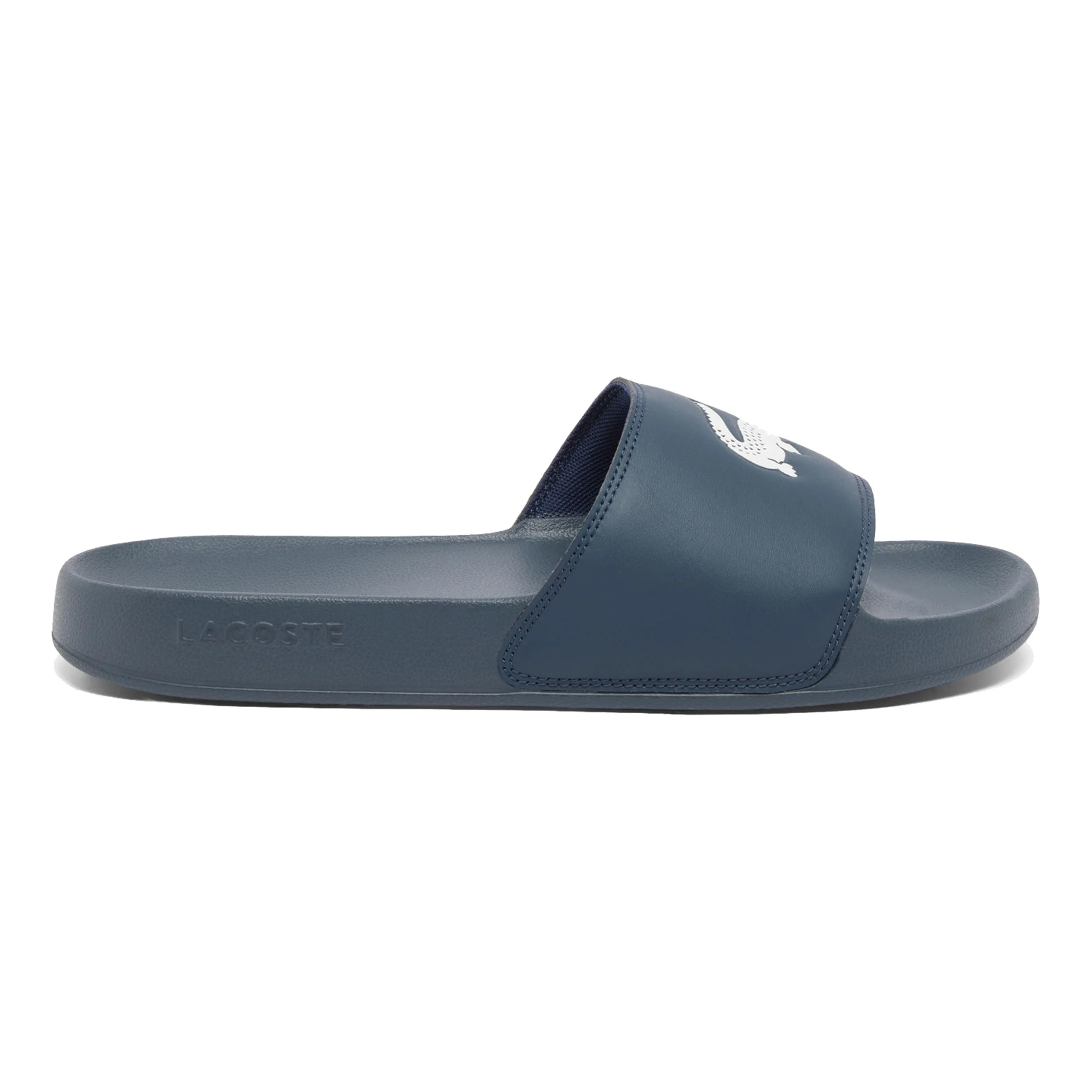 Serve Slide Badtofflor - mörkblå, vit