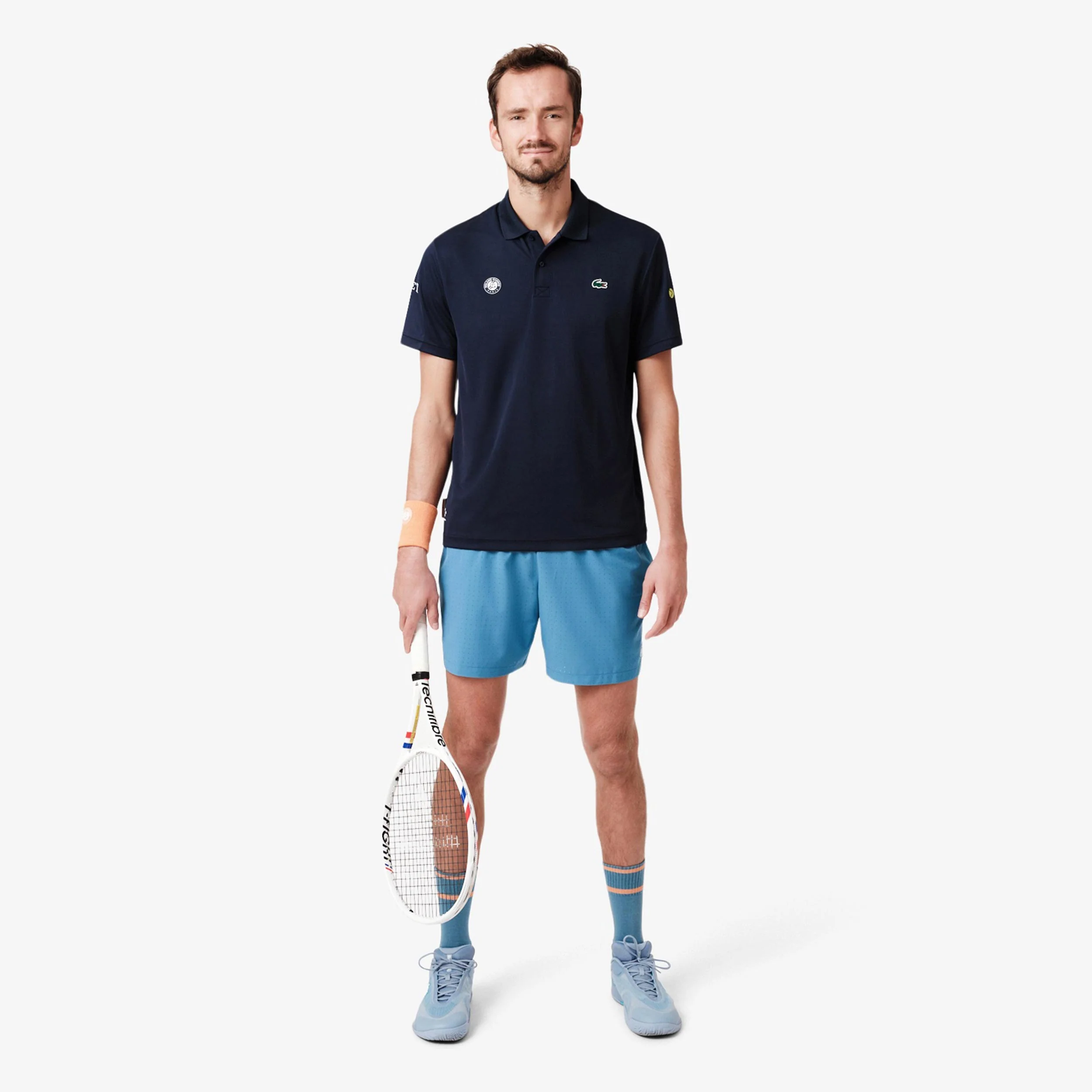 Shorts Herrar - blågrå, orange - Image 6