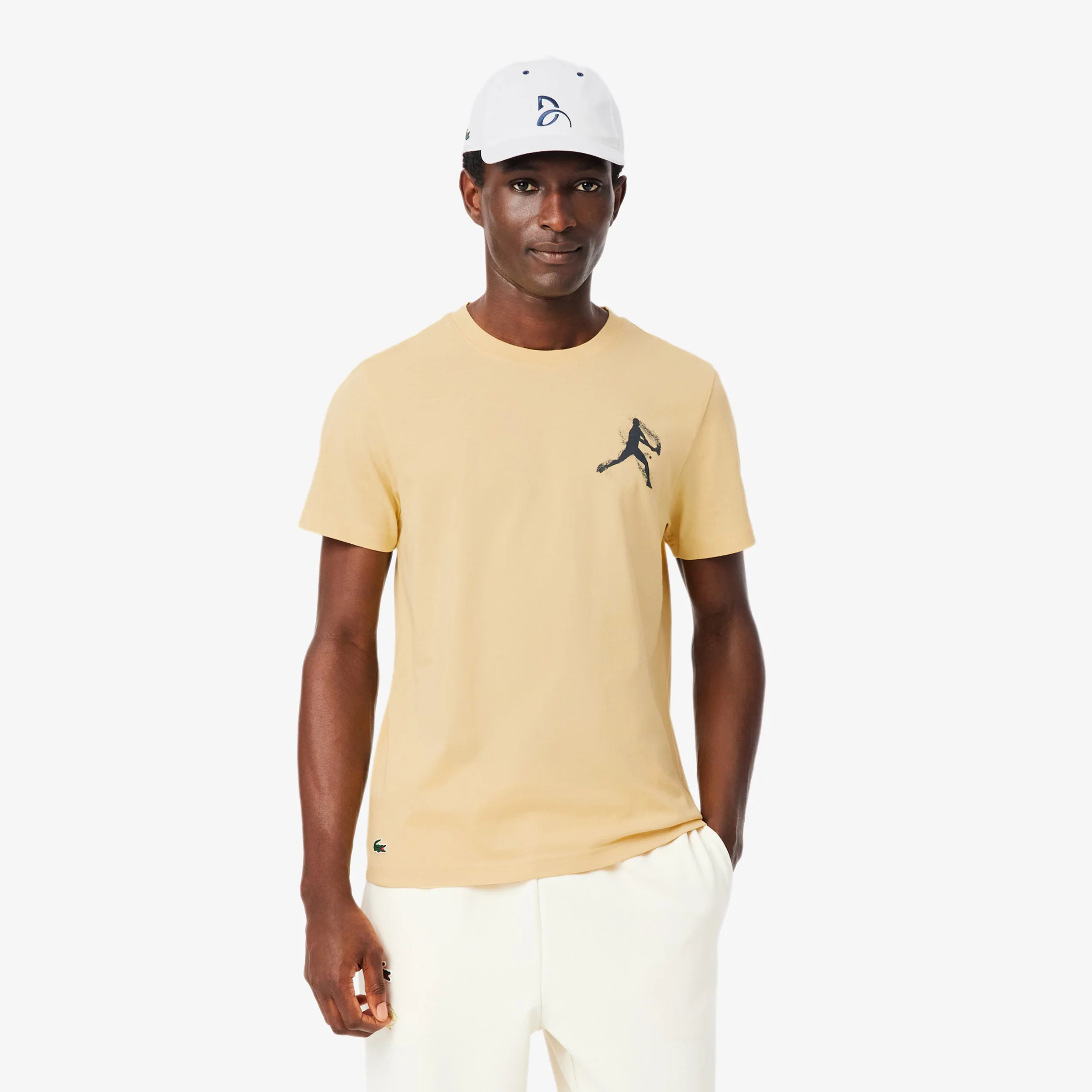 T-shirt & Cap Herrar - beige, vit